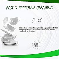 Vista 4 de GreenFist Jabón para platos profesional detergente líquido para ollas y sartenes, uso ligero o pesado (1 galón Unisoft) (1 galón verde)