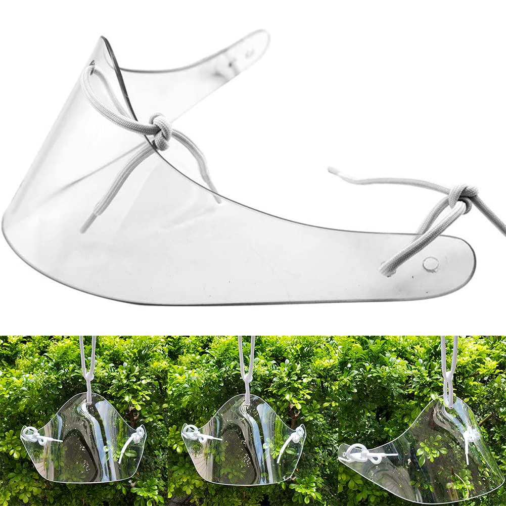 Protège-cou de gardien de but de hockey sur glace en polycarbonate transparent - Protège-gorge réglable pour casque de gardien de but