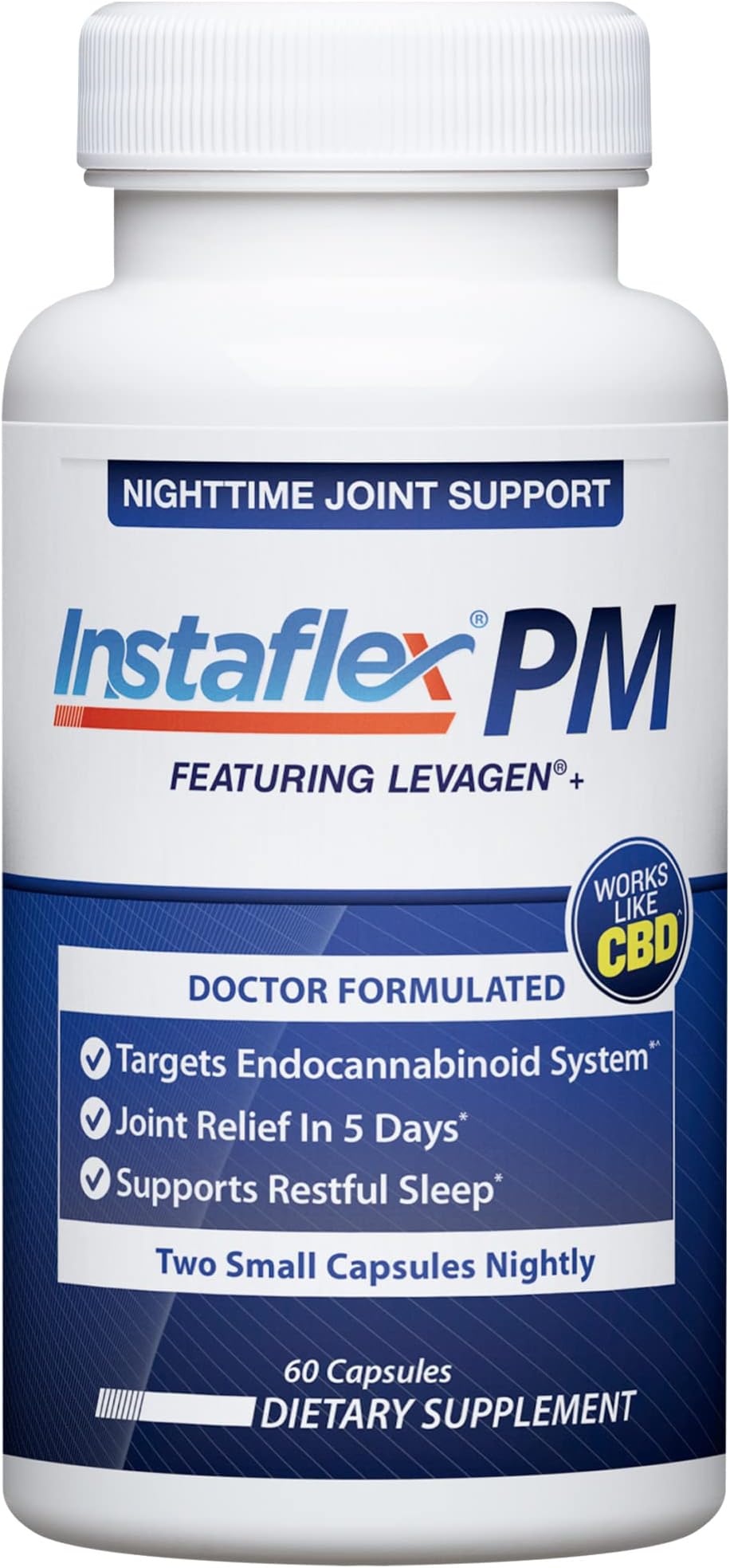 - PM Nighttime Joint Support with Levagen, Tamaflex, GABA, Ashwagandha, Passionflower Extract, Mobility, Sleep Support - 60 Capules
