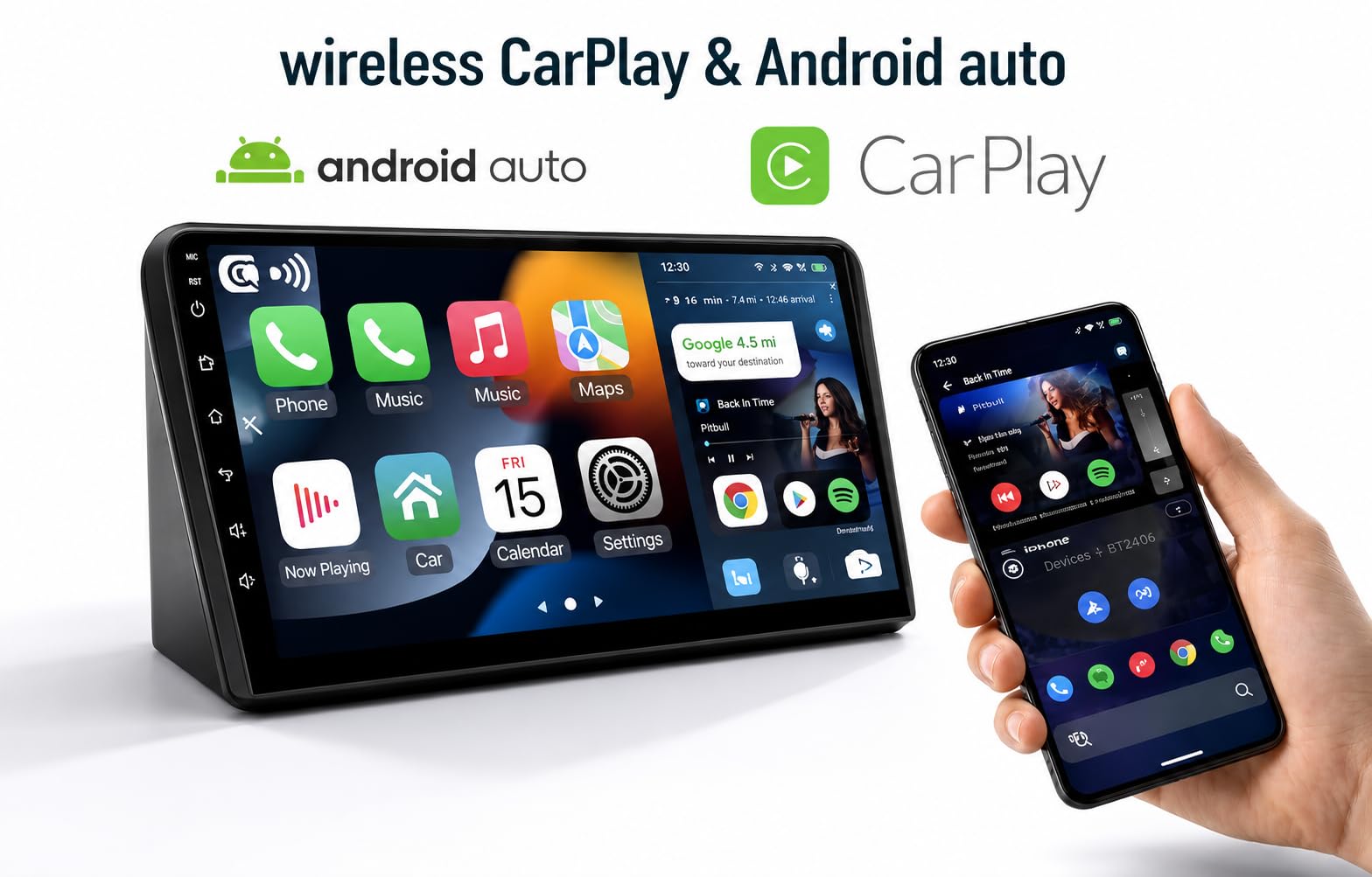 Autoradio 9 pollici compatibile con Kia Pro/Cee d 2010-2012 | CarPlay/Android Auto/WiFi/DSP/DAB+, touchscreen CarPlay, sistema radio multimediale HD (T4 (4GB/64GB) 8-core 5GHz QLED)