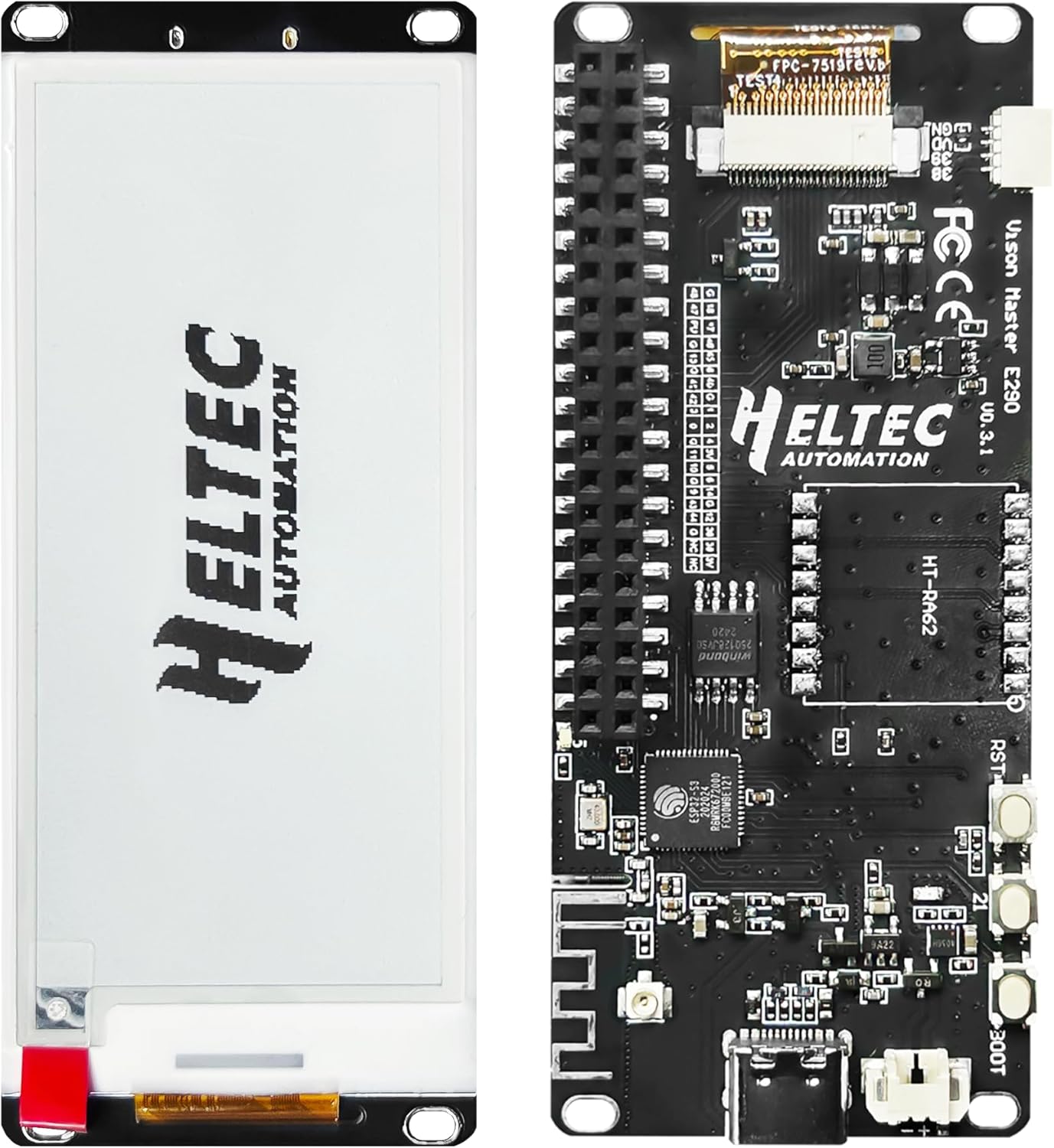 Heltec Meshtastic ESP32 SX1262 LoRa Smart Price Tag E-Paper Monitor Development Board 2.90-inch Black White E-Ink Display Screen Bluebooth WiFi Compatible with Arduino (902-928MHz)