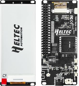 Heltec Meshtastic ESP32S3 SX1262 LoRa Node 2.90-Inch E-Ink Display 915MHz | Wi-Fi BLE, 16MB Flash, 180-day Power-off Black White E-Paper Screen, Electronic Shelf Label & Mesh IoT Tag Development Board