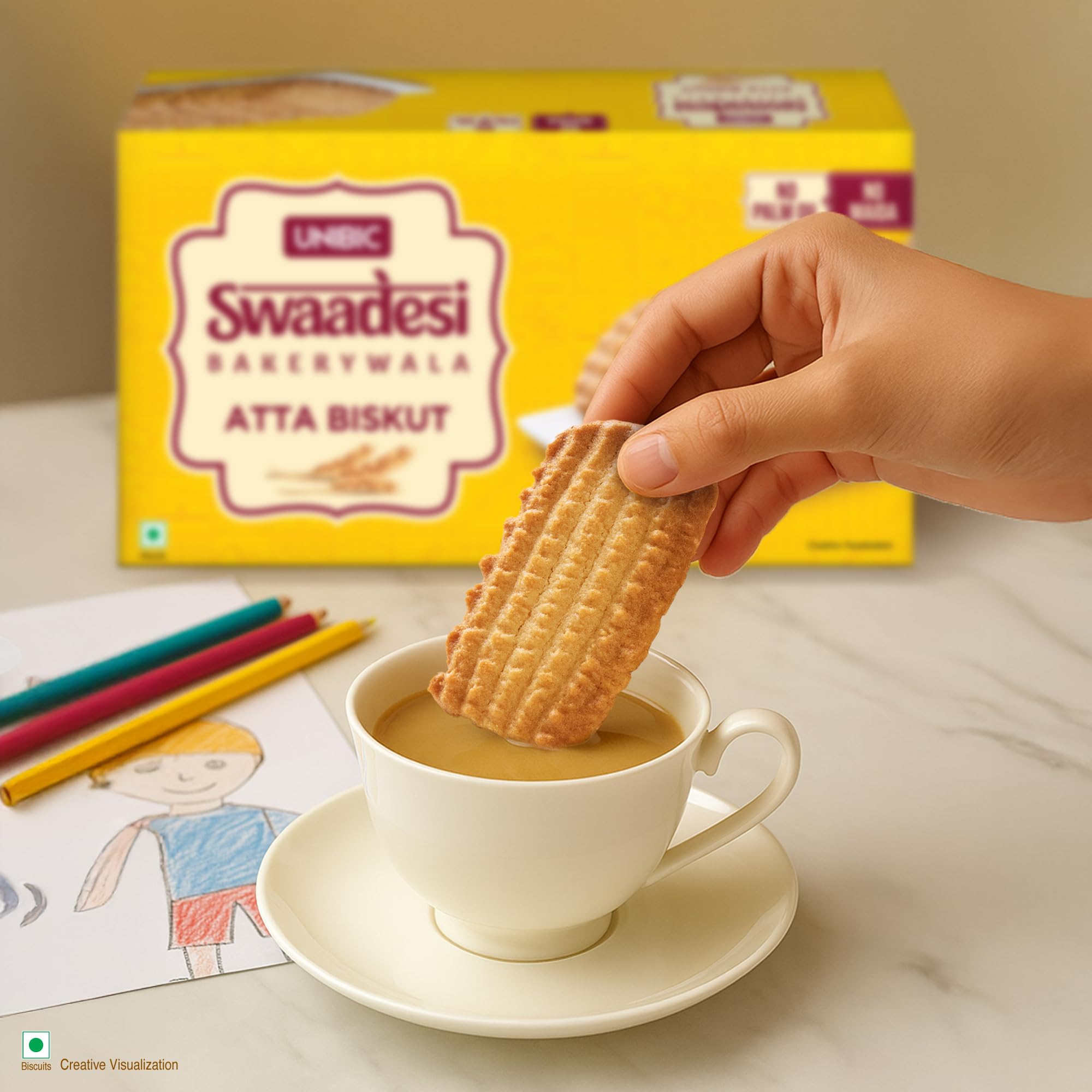 Unibic Swaadesi Atta Bakery Biscuits - No Maida, No Palm OilI Biskut Bakery Biscuits I 2 * 200g - Image 7 thumbnail