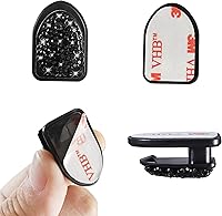 Vista 5 de WINKA Ganchos brillantes para automóvil, 4 piezas, accesorios de cristal, lindo gancho para salpicadero, llaves, lentes de sol, gancho