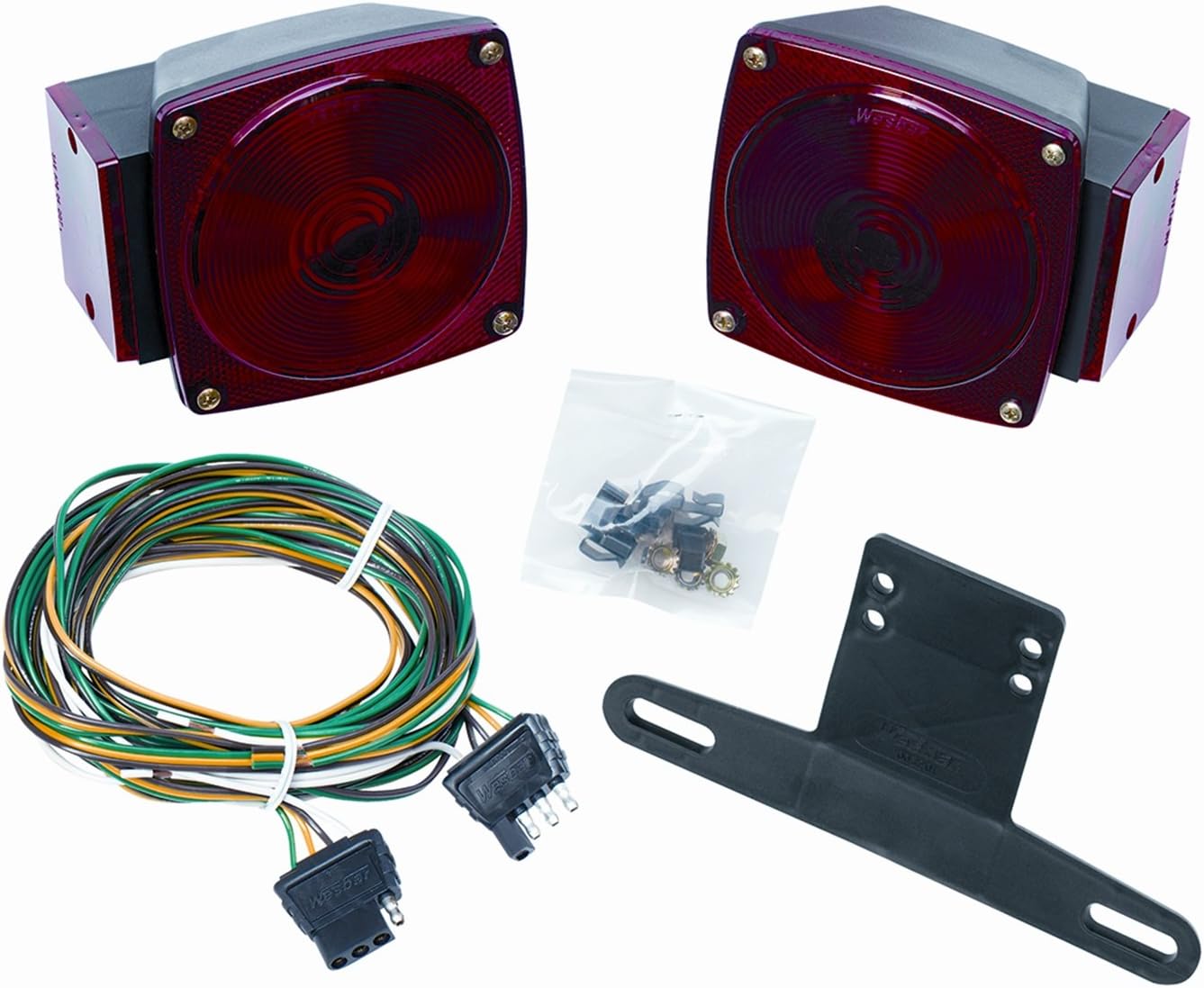 Wesbar 2527511 Trailer Light Kit, black, under 80-inch