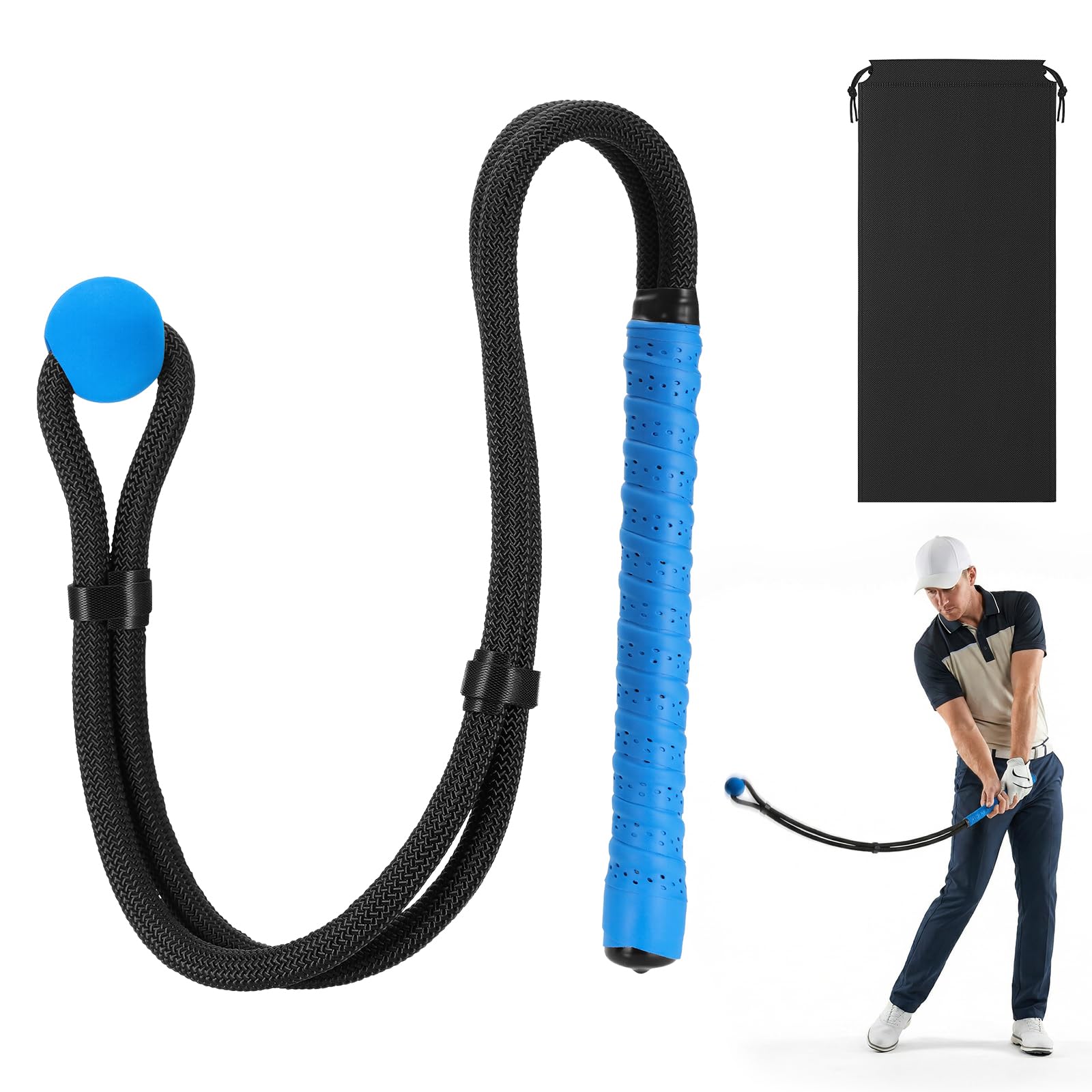 Starvortex Golf Grip Training Aid, Golf Swing Training Aid, Velocity Grip Golf, Speed Sticks Golf for Indoor & Outdoor Practice, Golf Training Equipment Gift for Men Women