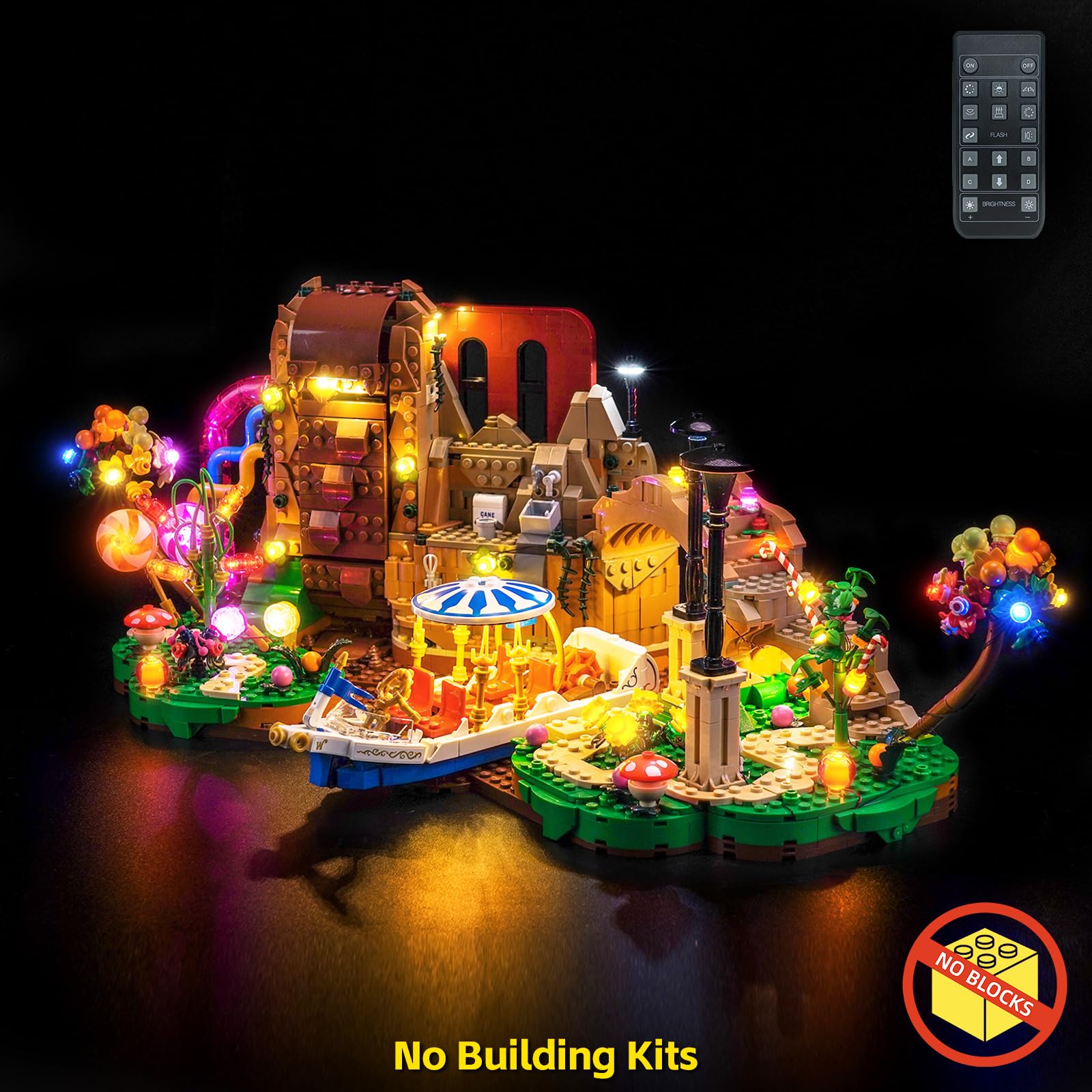 Remote Control Led Light Set Compatible with Lego Willy Wonka & the Chocolate Factory 21360 (No Model) - Image 2