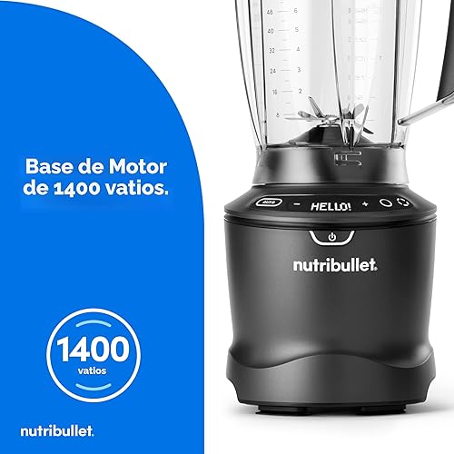 Miniatura 10 de nutribullet SmartSense - Combo de licuadora, 1400 W, jarra de 64 onzas, tazas de 32 onzas y 24 onzas, 5 velocidades, batidos, hielo y frutas