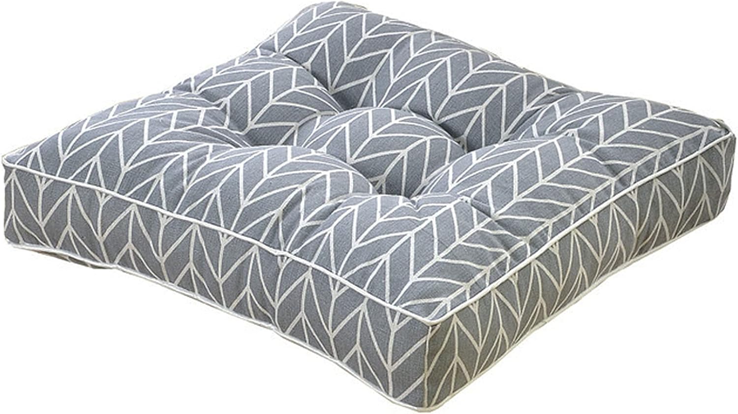 WJXBoos Chair Pads and Cushions for Dining Chair Linen Seat Pads Thick Tatami Seat Cushions Square Futon Kitchen Chair Cushions (D,16"*16"*4")