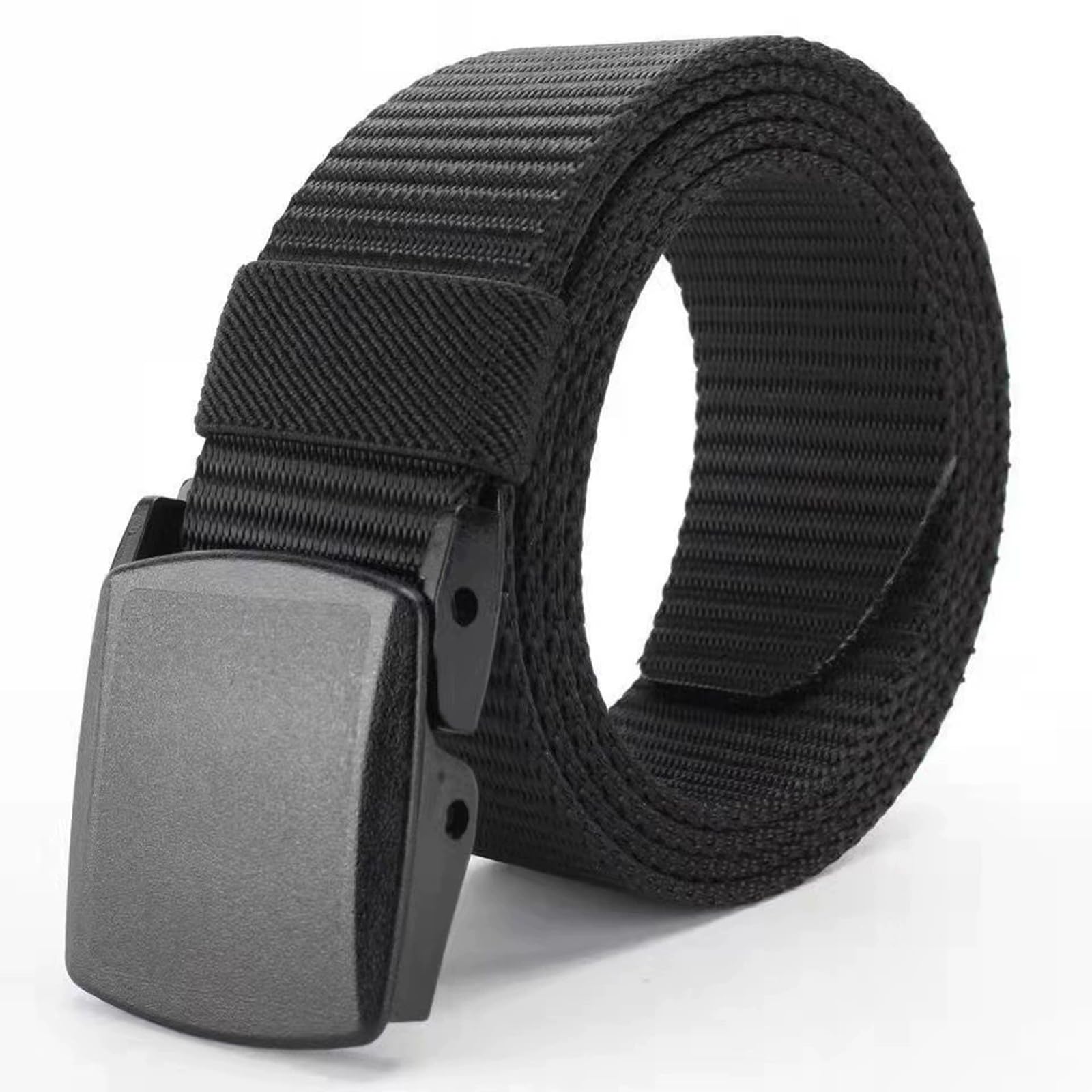 Mens Nylon Casual Belt - Durable Lightweight for Students Military Training Daily Wear Adjustable with Metal Buckle Multiple