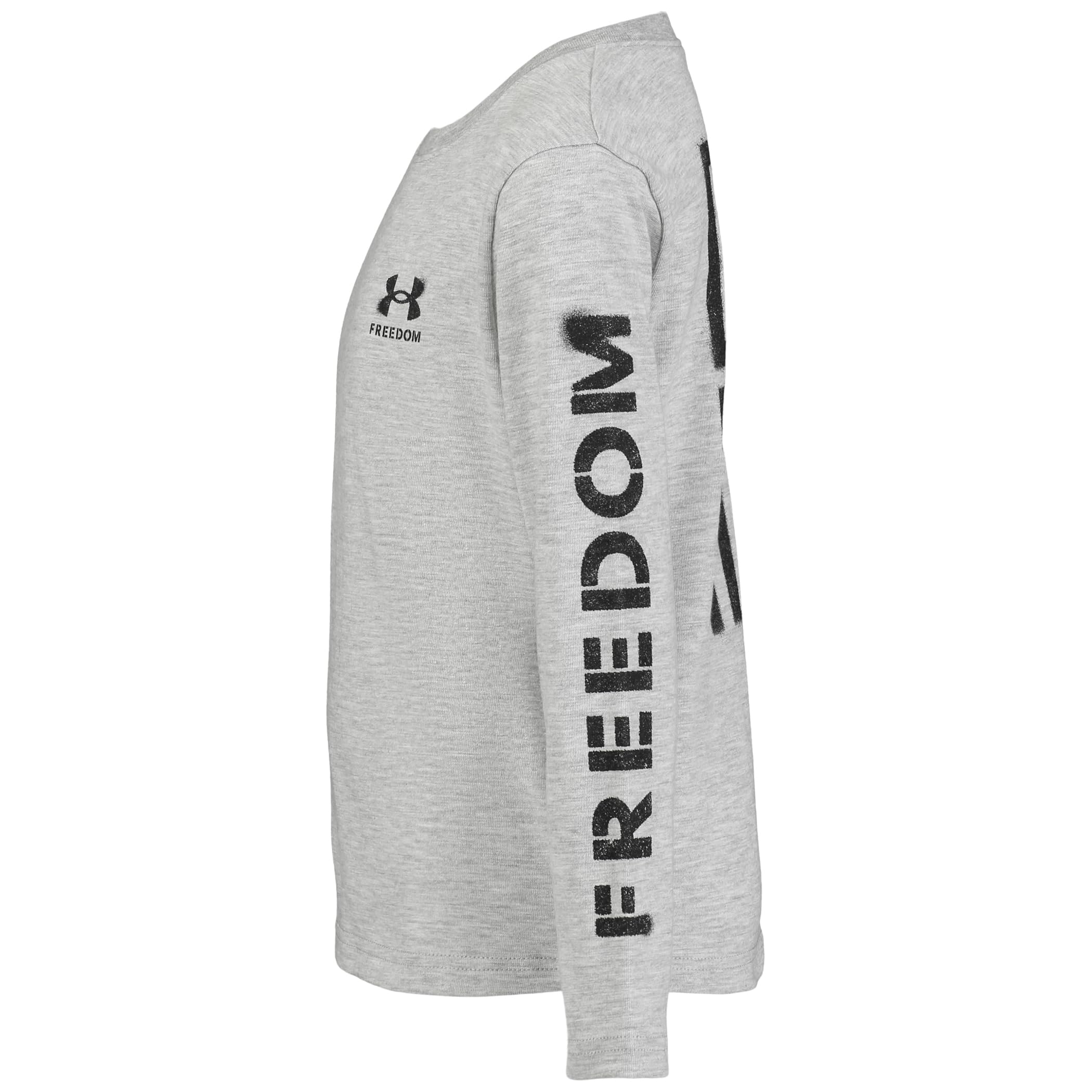 Under Armour Set da jogging e camicia a maniche lunghe per ragazzi, resistente, elasticizzato e leggero, Mod Gray Spray, 5