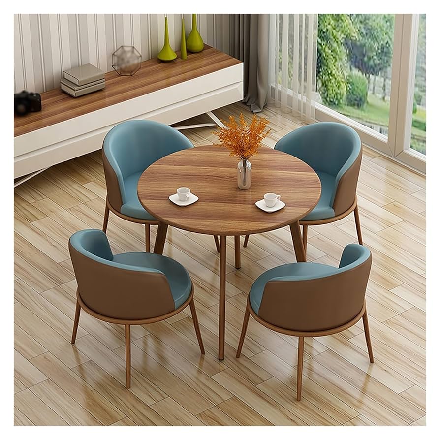 Amazon.co.jp: 丸ダイニングテーブルと椅子セット 食卓セット 4