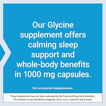 Life Extension Glycine, 1000 mg, Sleep Support, 100 Capsules