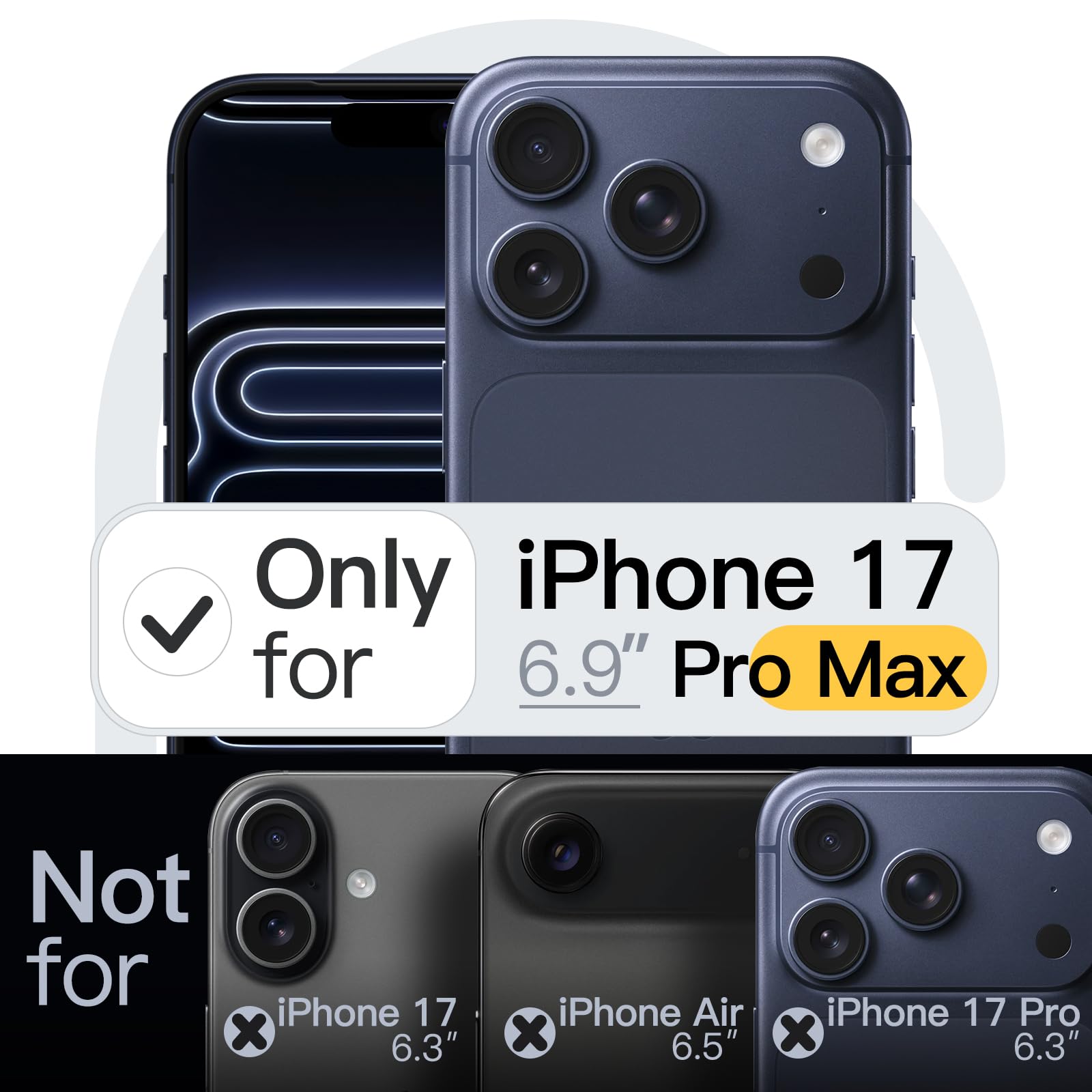 JETech Coque Magnétique Fine Pour IPhone 17 Pro Max 6,9