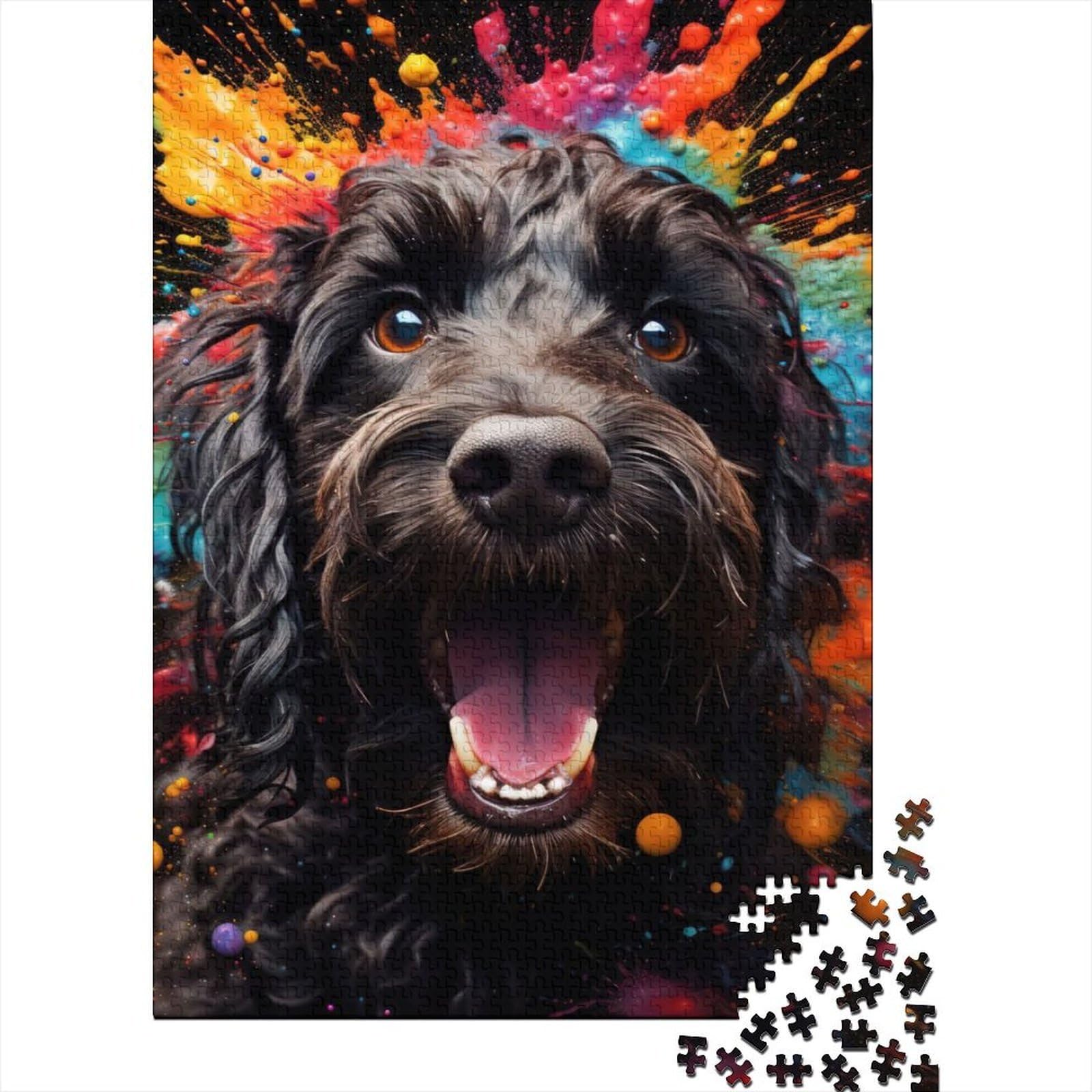 dog 1000 piece jigsaw puzzle paper for adults colorful art decor game โ image 1