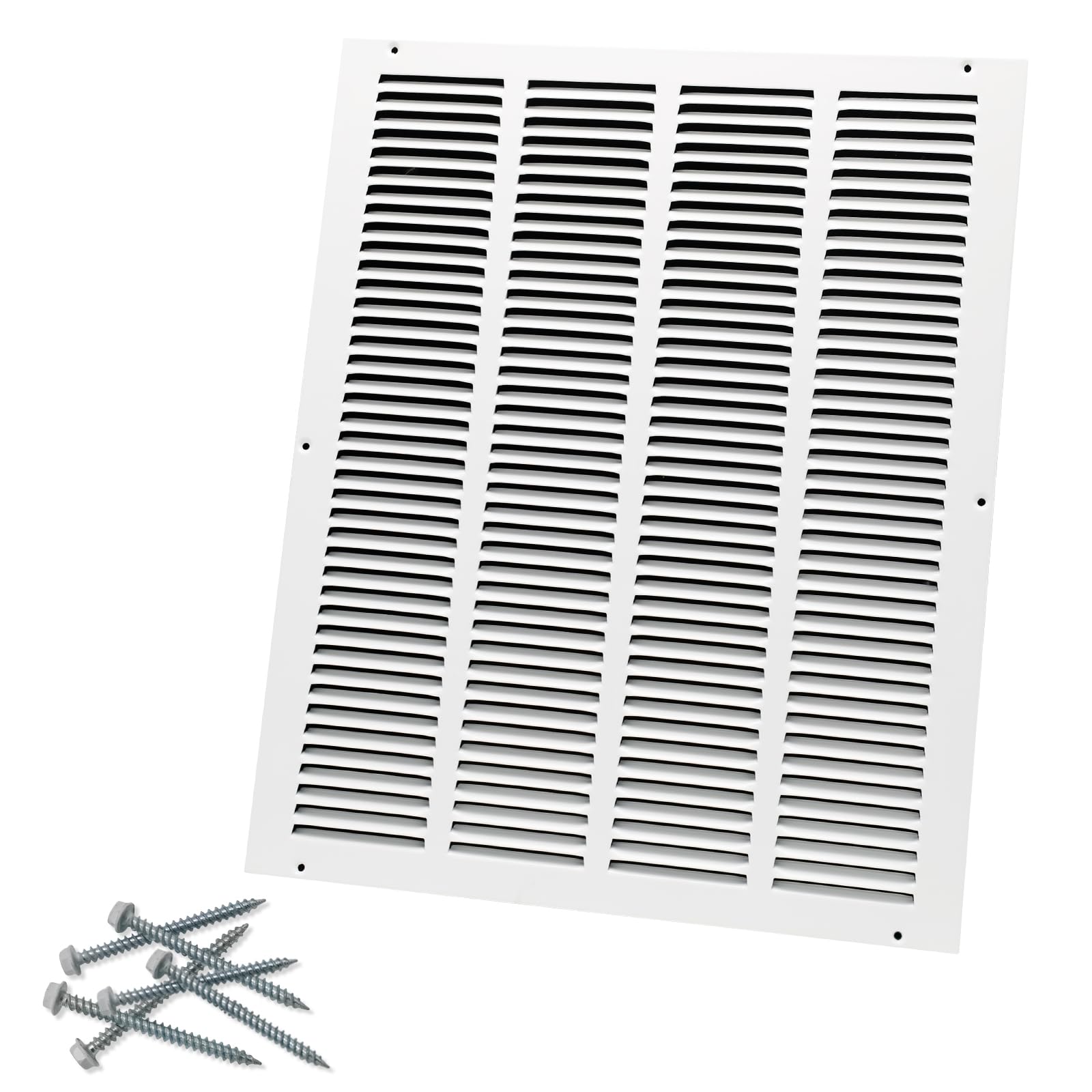 Howeall 14x14 Inch Steel Return Air Filter Grille - HVAC Vent Cover, Removable Door For 1" Filters, White