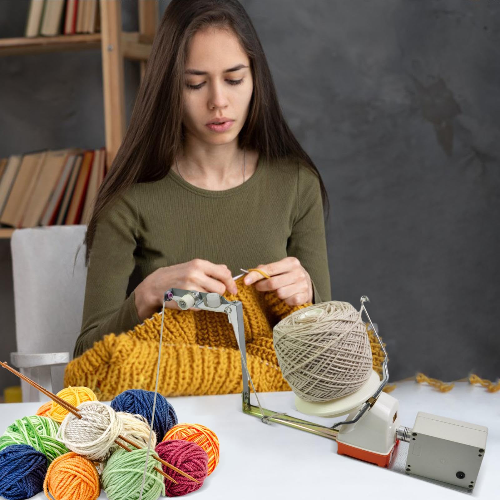 Avvolgitore Elettrico Per Gomitol Di Filo Macchina Porta Avvolgitore | Macchina Avvolgitore per Maglia Per Uncinetto Tessitura Ricamo Hobby Casa Laboratorio