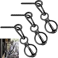Vista 7 de Nuenen Anillo de amarre para caballos de acero inoxidable y suministros Accesorios de seguridad con pernos de ojo y broches Equipo de entrenamiento