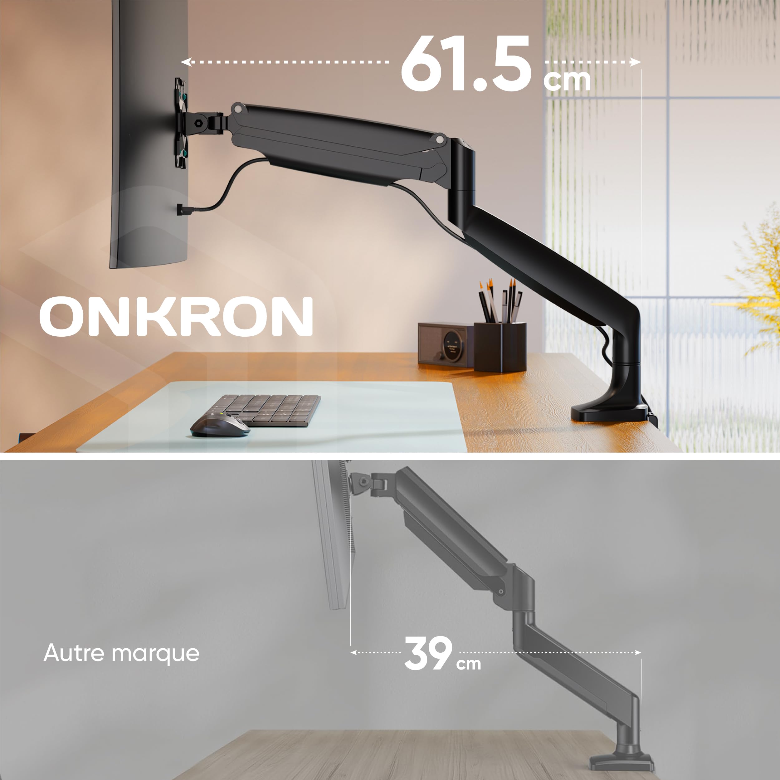 Bras Articulé Pour Moniteur Vevor – 13-32 Pouces, Charge Max 9,1 Kg (neuf)