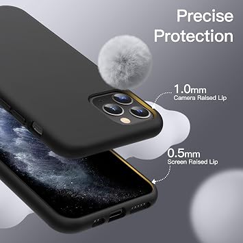 JETech Silicone Case for iPhone 11 Pro, Black
