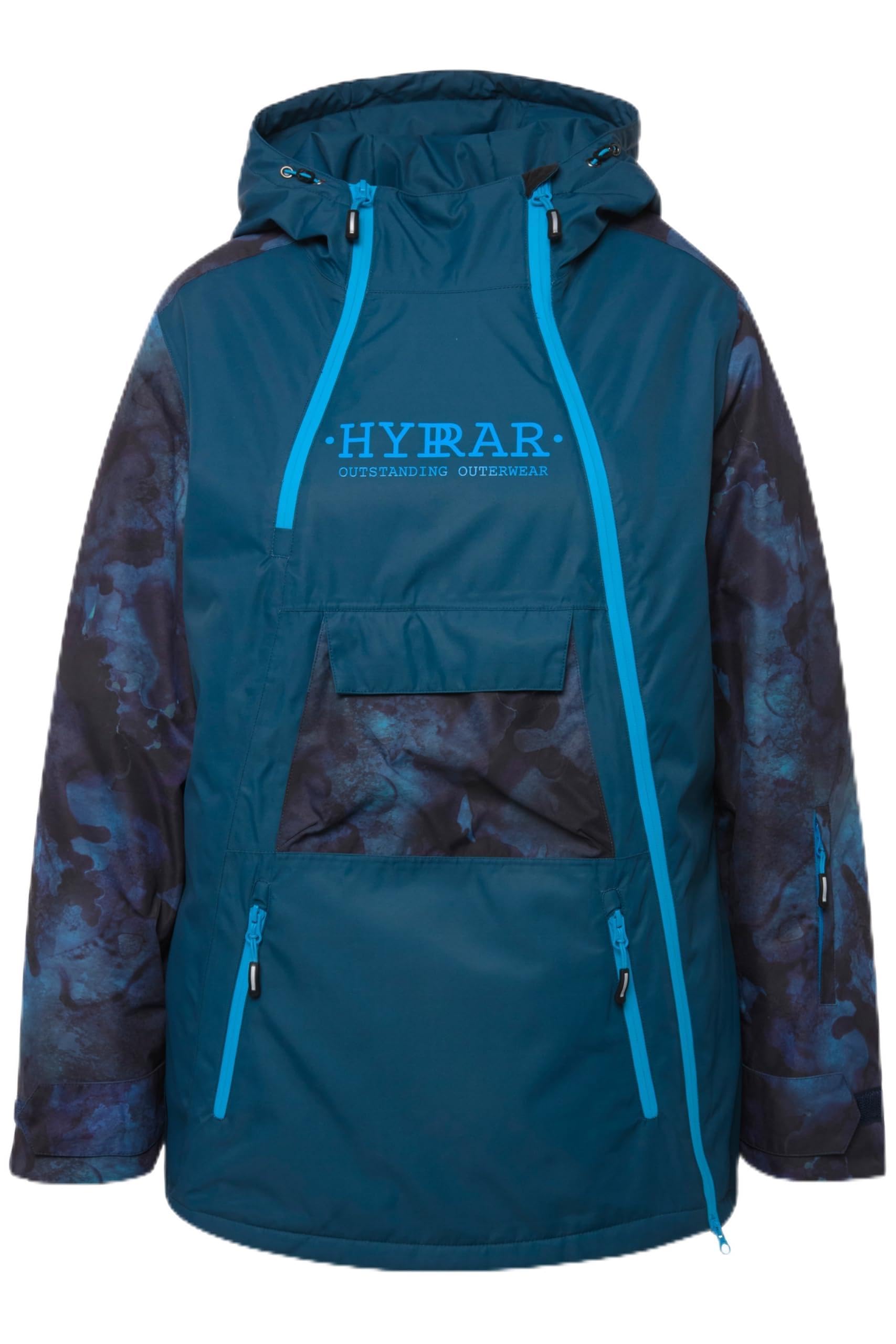 Ulla Popken Damen große Größen Übergrößen Plus Size Performance-Jacke, wasserdicht, Daumenloch, Schneefang 821900