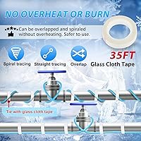 Vista 7 de HEATIT 5JHSF 3 pies Premium cable de calefacción para tubería de agua, preensamblado y autoregulable para la máxima protección contra congelación