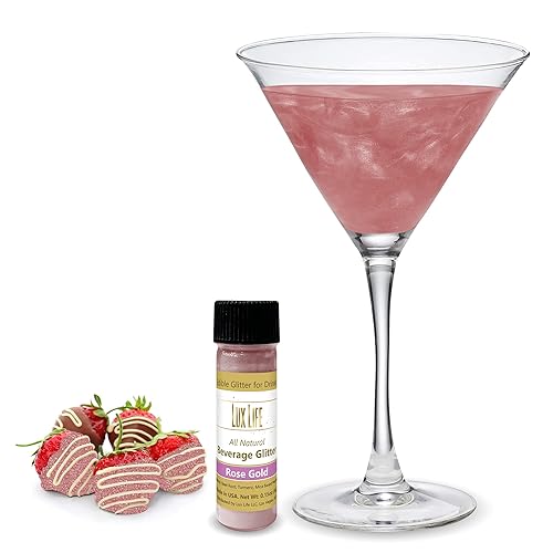 Miniatura 3 de Lux Life Purpurina comestible para bebidas, ingredientes 100% naturales, fabricada en Estados Unidos, purpurina de bebida de grado alimenticio para