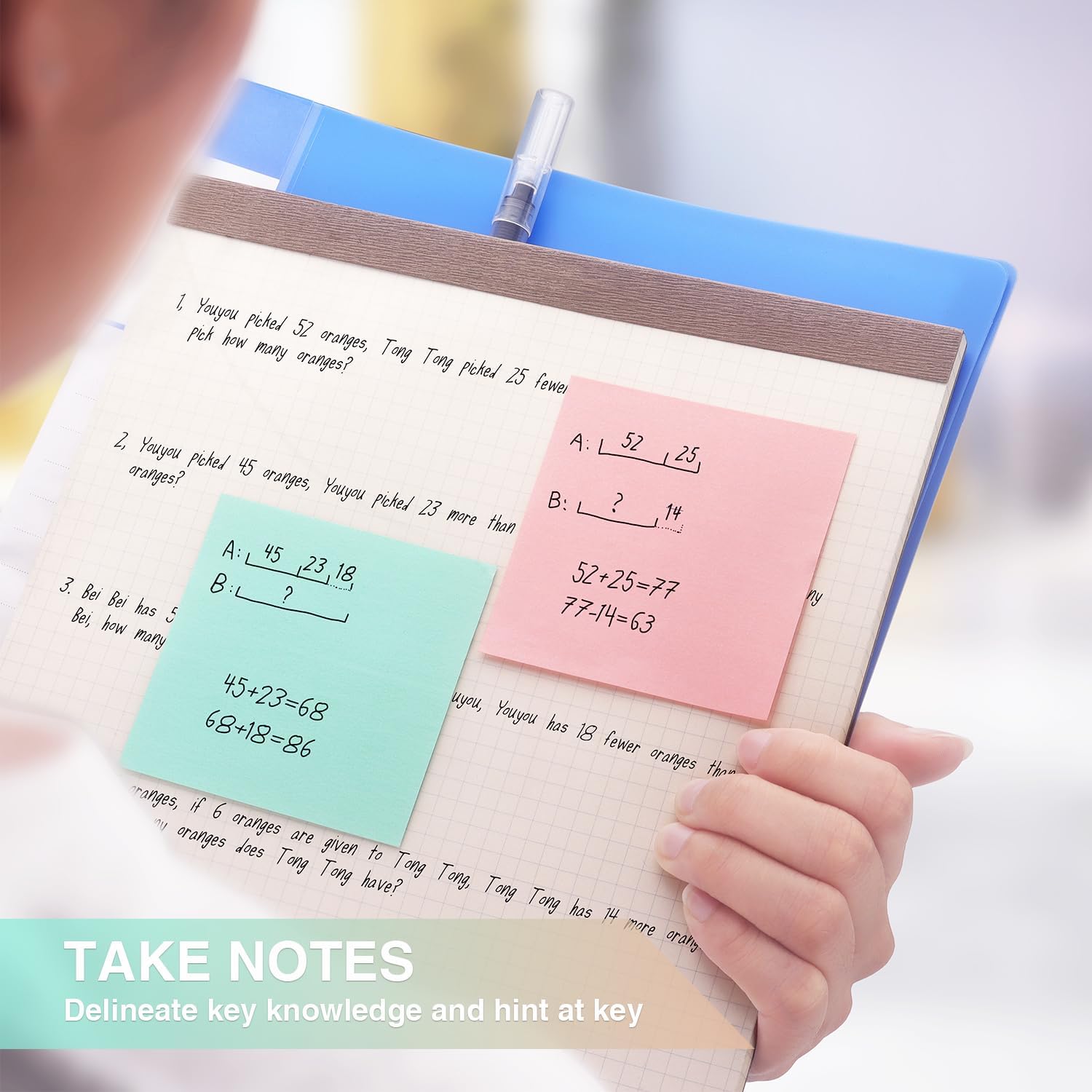 OSBOO Sticky Notes 3x3 Inch 8 Pack Pastel Colors, 80 Sheets/Pad image 4