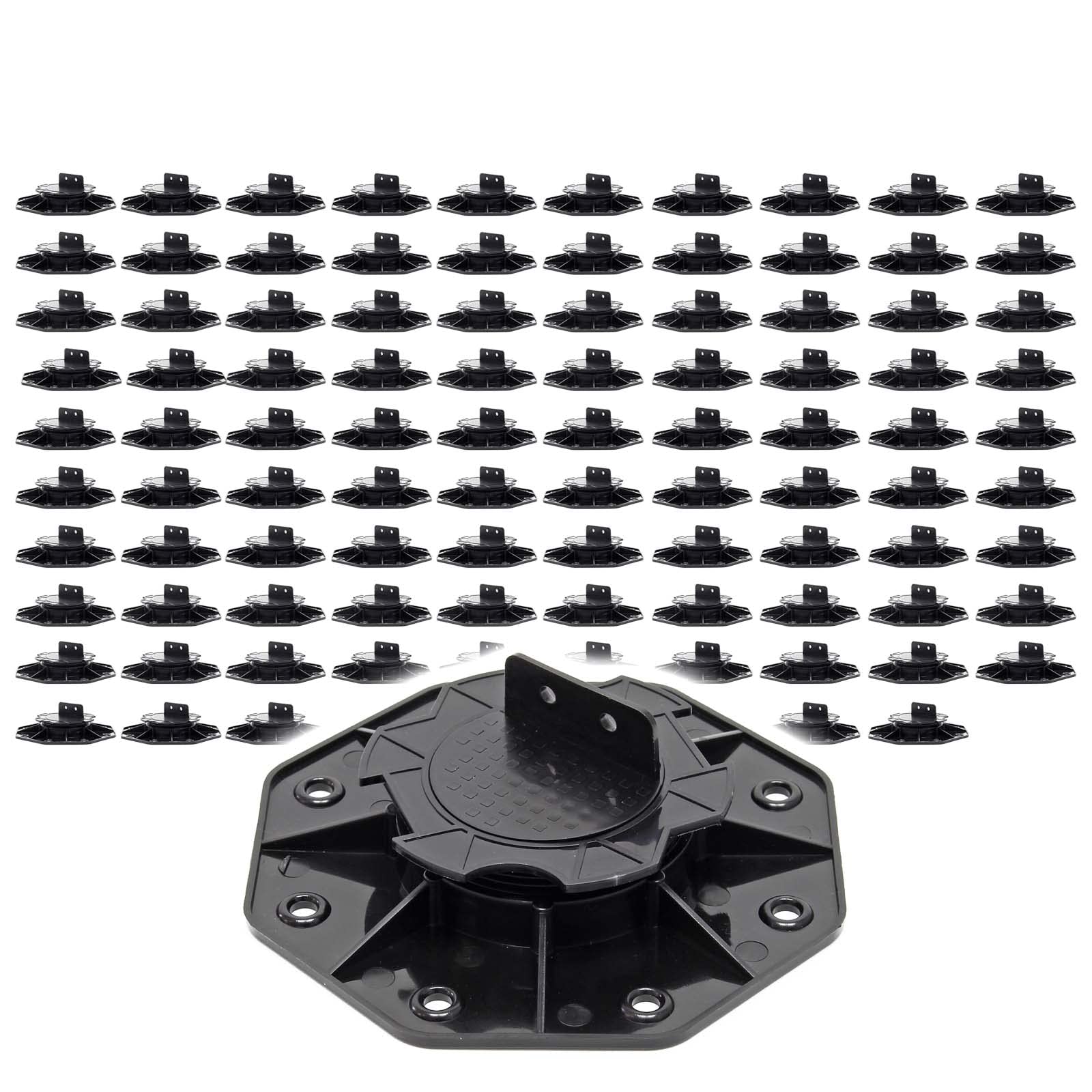XPOtool Juego de 100 bases regulables para terraza carga máxima 2700kg ajustable en altura 18-25 mm