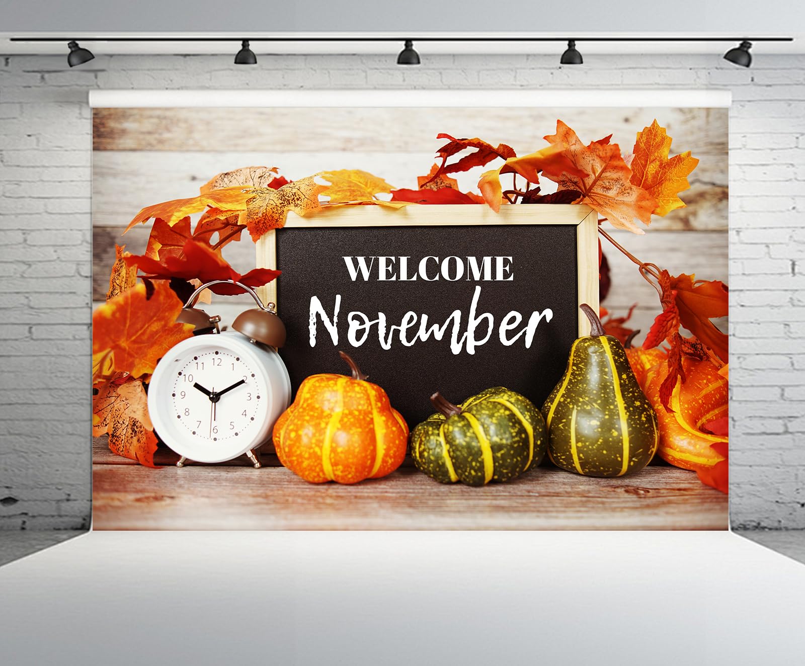 Amazon.com : CHNYWORK 12ftx8ft Welcome November Backdrop Hello