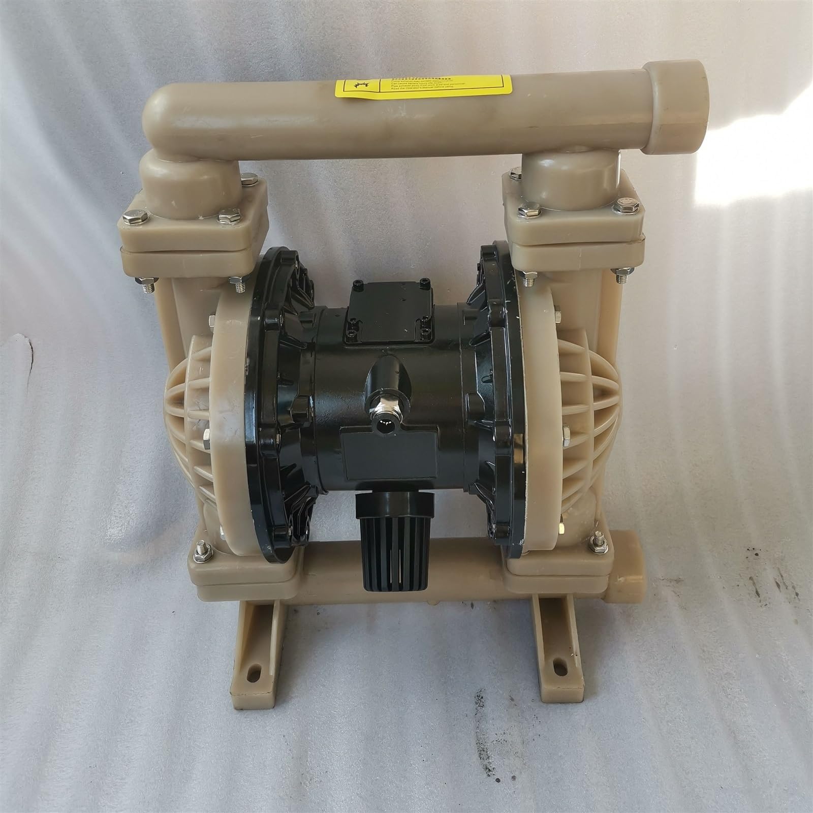 Pompe a Membrana Plastica PP Pompa Pneumatica Pneumatica A Doppio Diaframma Acido Forte Alcali Deboli Resistente alla Corrosione Autoadescante(Teflon Diaphragm,Body PVDF QBK25)