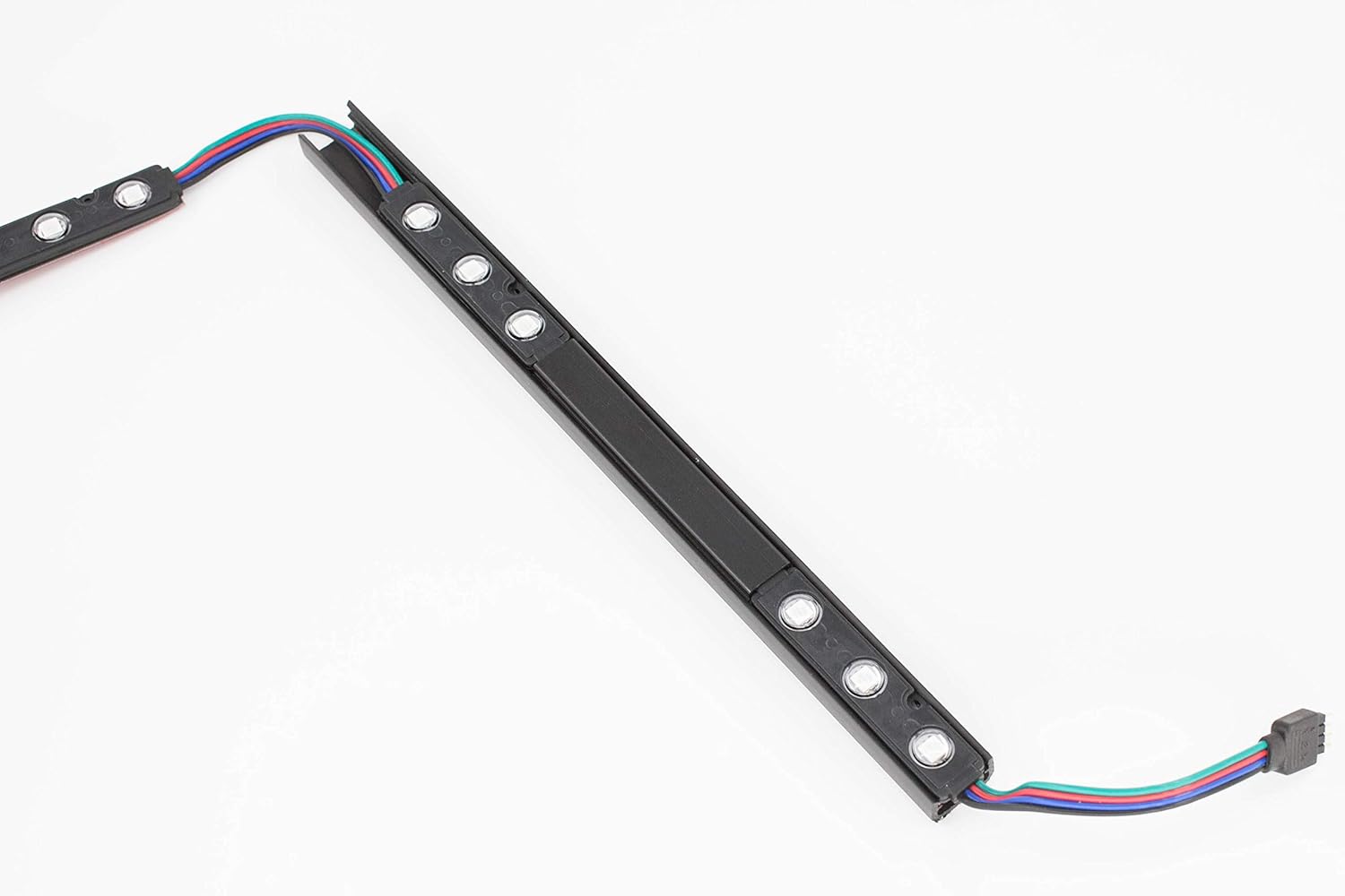 Color Change Storefront RGB LED Light with Black Track and UL Listed Power Supply (20)