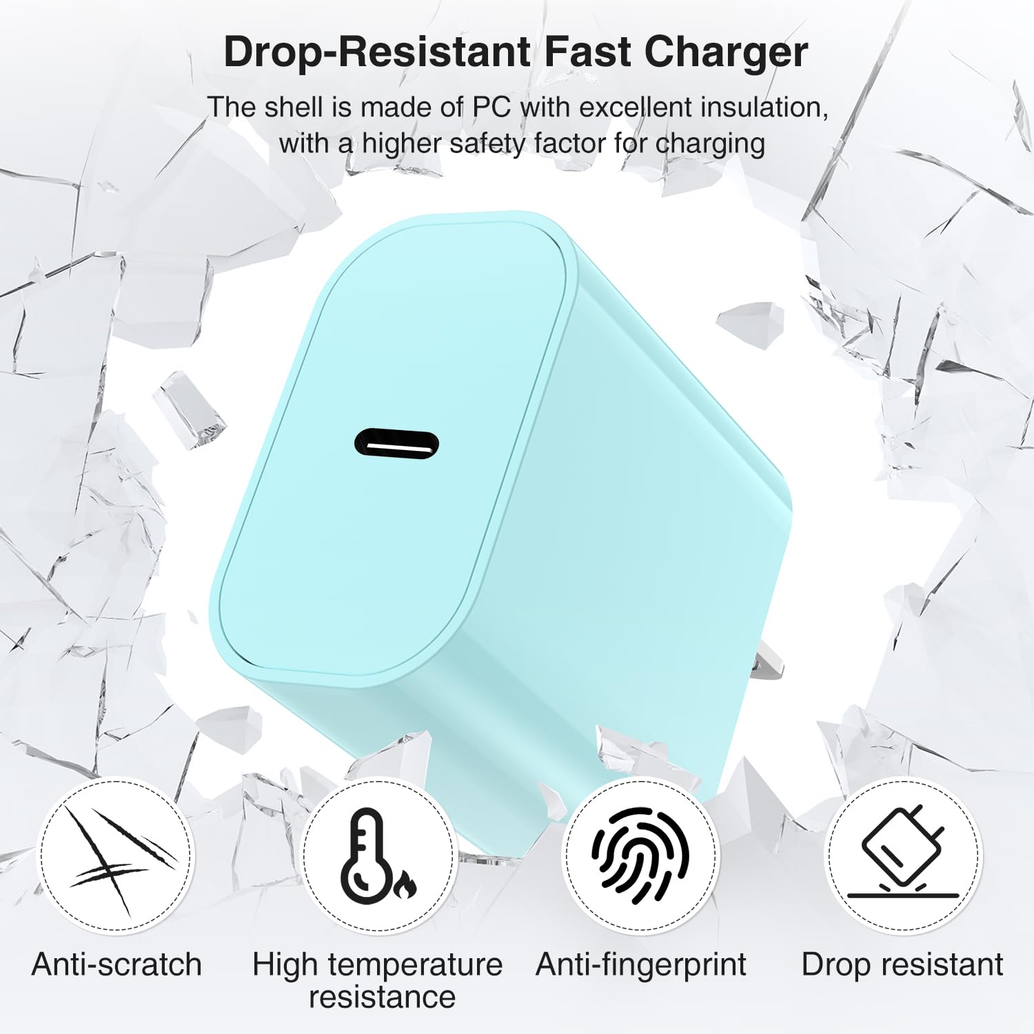 Blocco di ricarica per iPhone 16 15/3 m tipo C a C cavo lungo, USB C spina di ricarica rapida per Apple iPhone 16 Pro Max/16 Plus/15 Pro Max, iPad 12,9/11" 4/3th/Air/Mini, adattatore di alimentazione