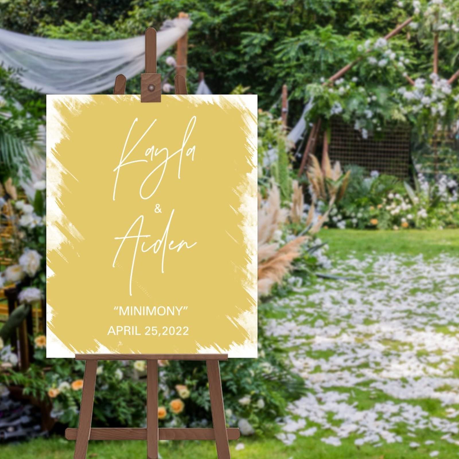 Panneau de mariage personnalisé de bienvenue design haut de gamme
