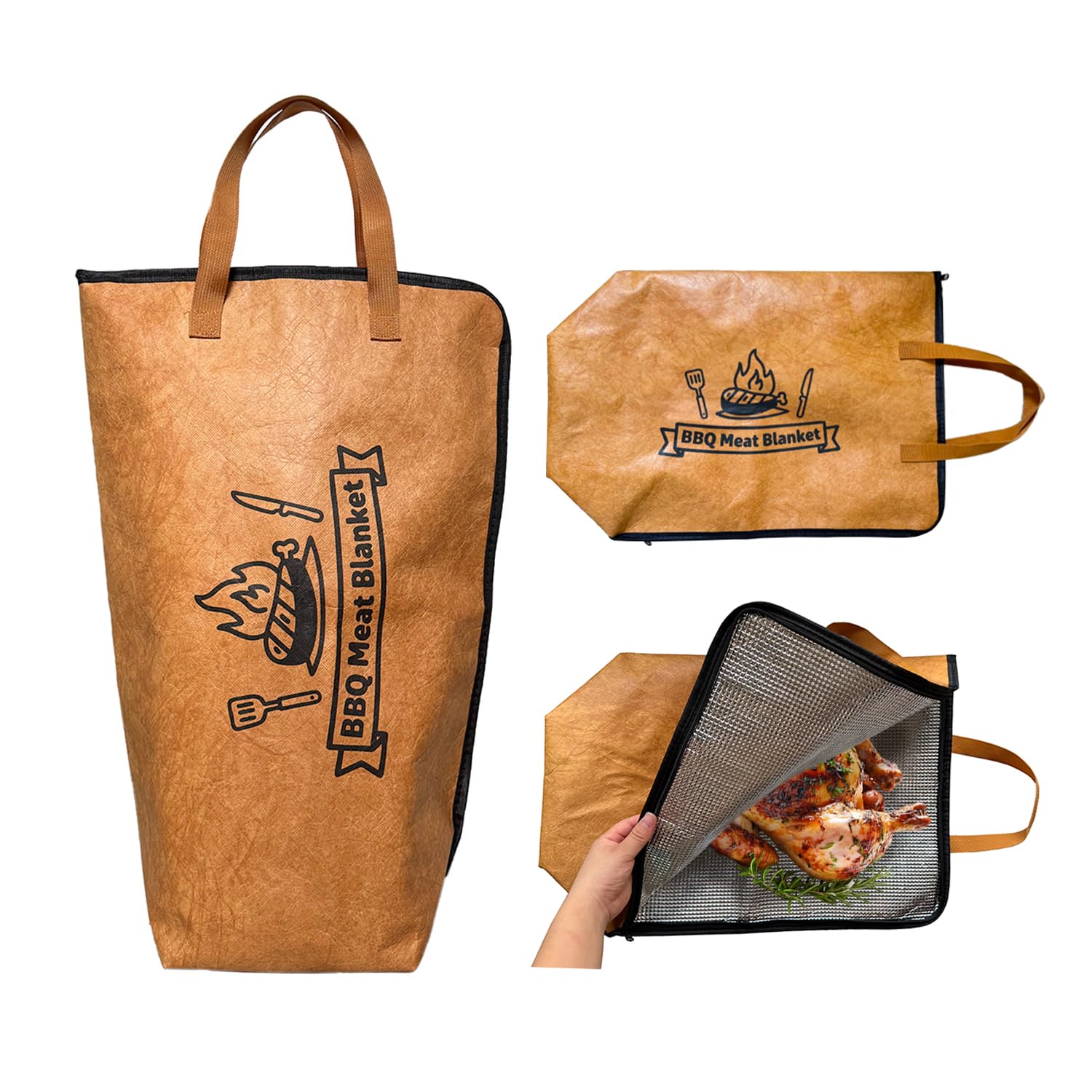 Manta de barbacoa para descansar carne, bolsa reutilizable para ahumador, bolsa de descanso aislada con boca ancha, accesorios de barbacoa para pechuga grande, carne de res, pavo, cerdo (21 pulgadas)