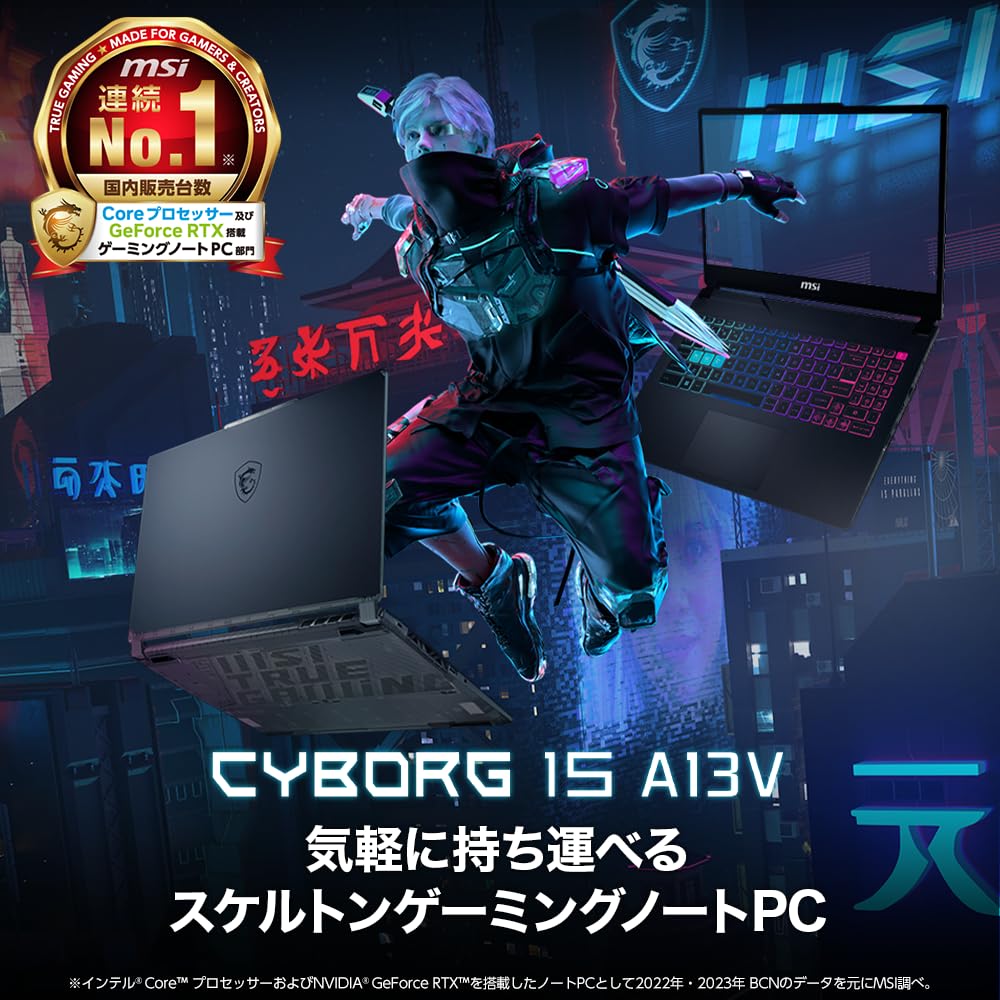 MSI ゲーミングノートPC Cyborg 15 Core i7 RTX 4060搭載