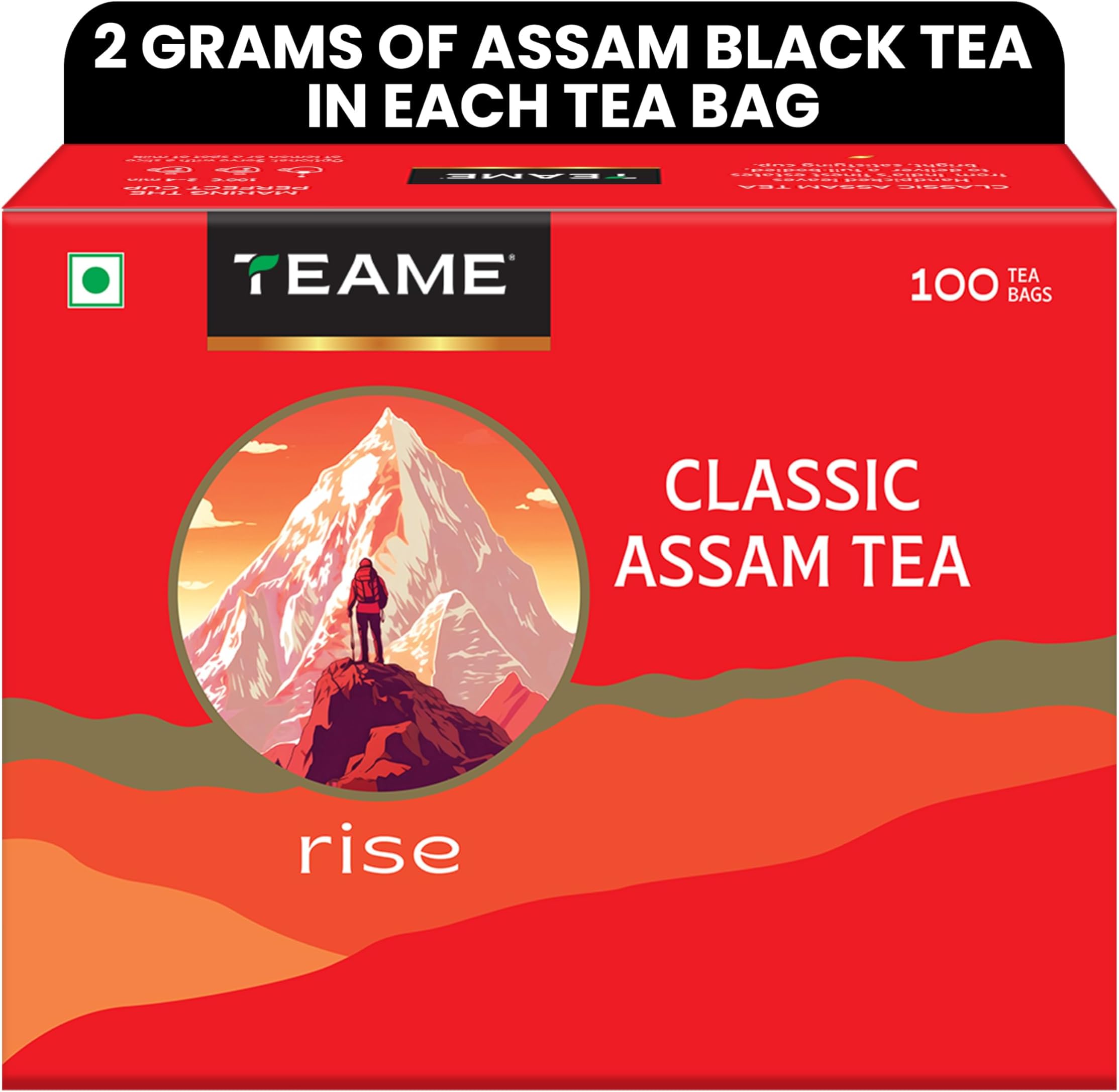 TE-A-ME Classic Assam Tea Bags 100 | Black Tea Bags | Assam Teabags