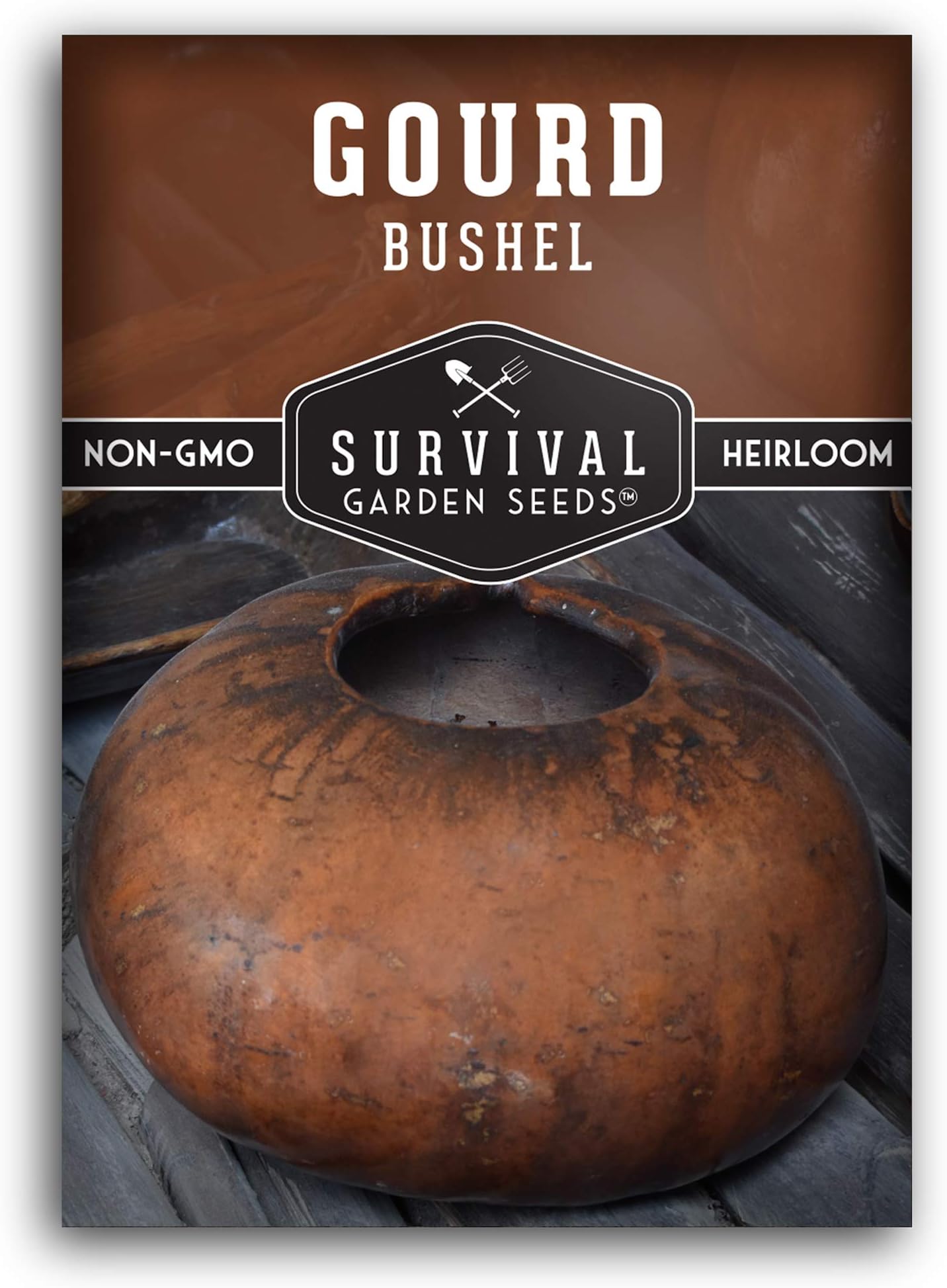 1 Pack Bushel Gourd Seeds for Planting with Instructions to Grow Giant Ornamental Basket Gourds in Your Home Vegetable Garden - Non-GMO Heirloom - Survival Garden Seeds