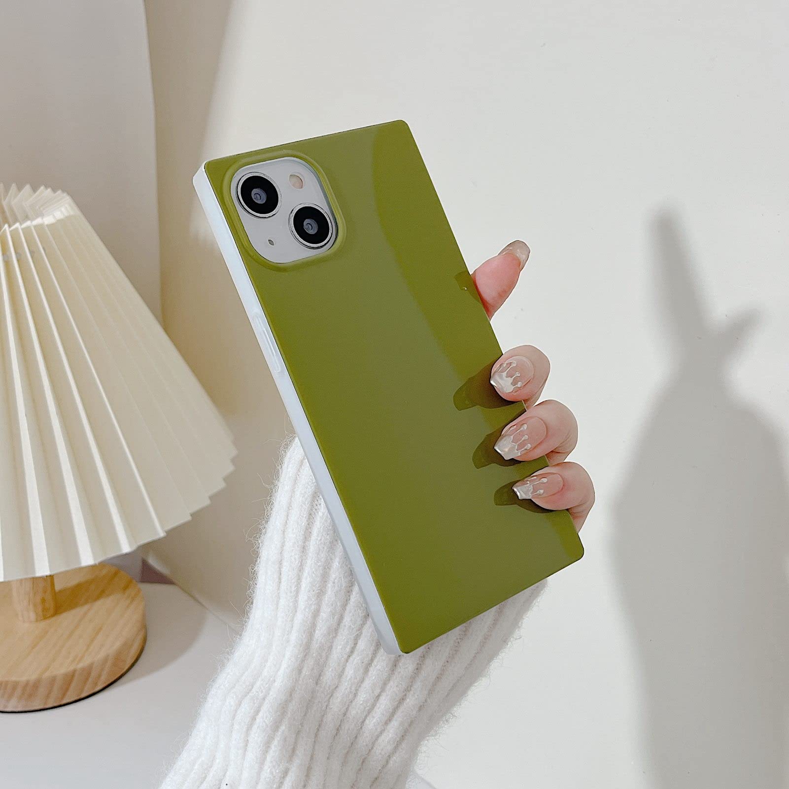 Amazon.com: Olive Green Rectangle Phone Case Compatible with 