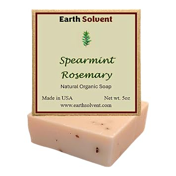 All Natural Organic Cold Process Bar Soap Made from All Natural Ingredients No Harsh Chemicals Formulated for Sensitive Skin 5oz Spearmint Rosemary