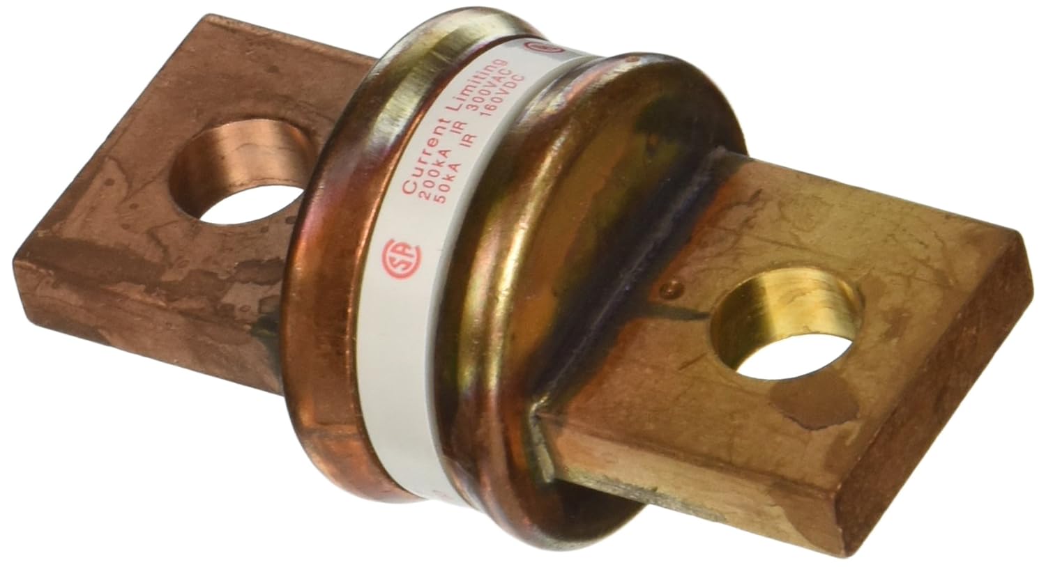 Mersen A3T Fast Acting/Class T Fuse, 300VAC/160VDC, 200kA AC/50kA DC, 600 Ampere, 1-5/8 Diameter x 3-1/16 Length