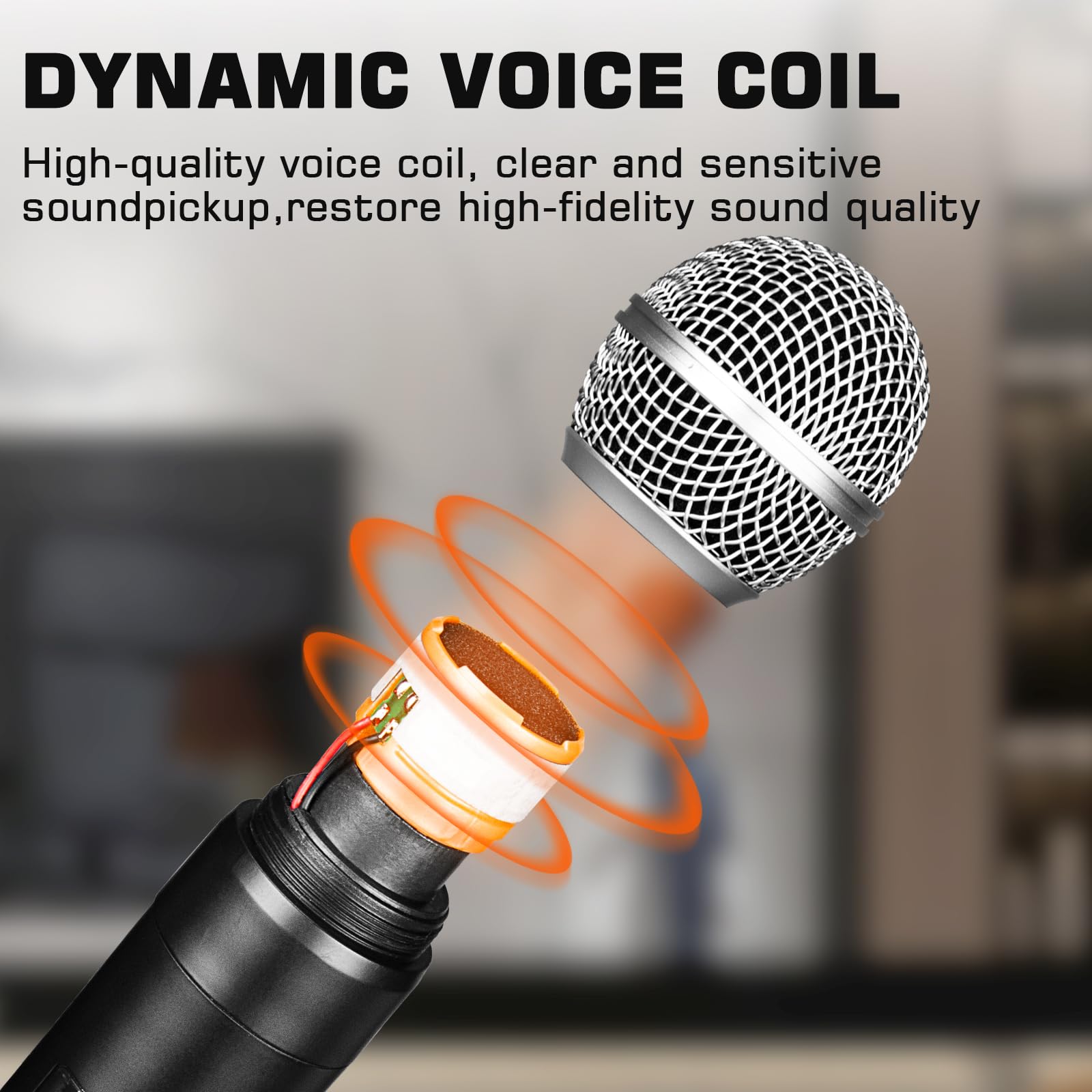 Depusheng MXR42 Wireless Microphone System,2 Dual Channel Professional Cardioid Dynamic Handheld Microphone Mic System Karaoke,for Singing Karaoke - Image 2