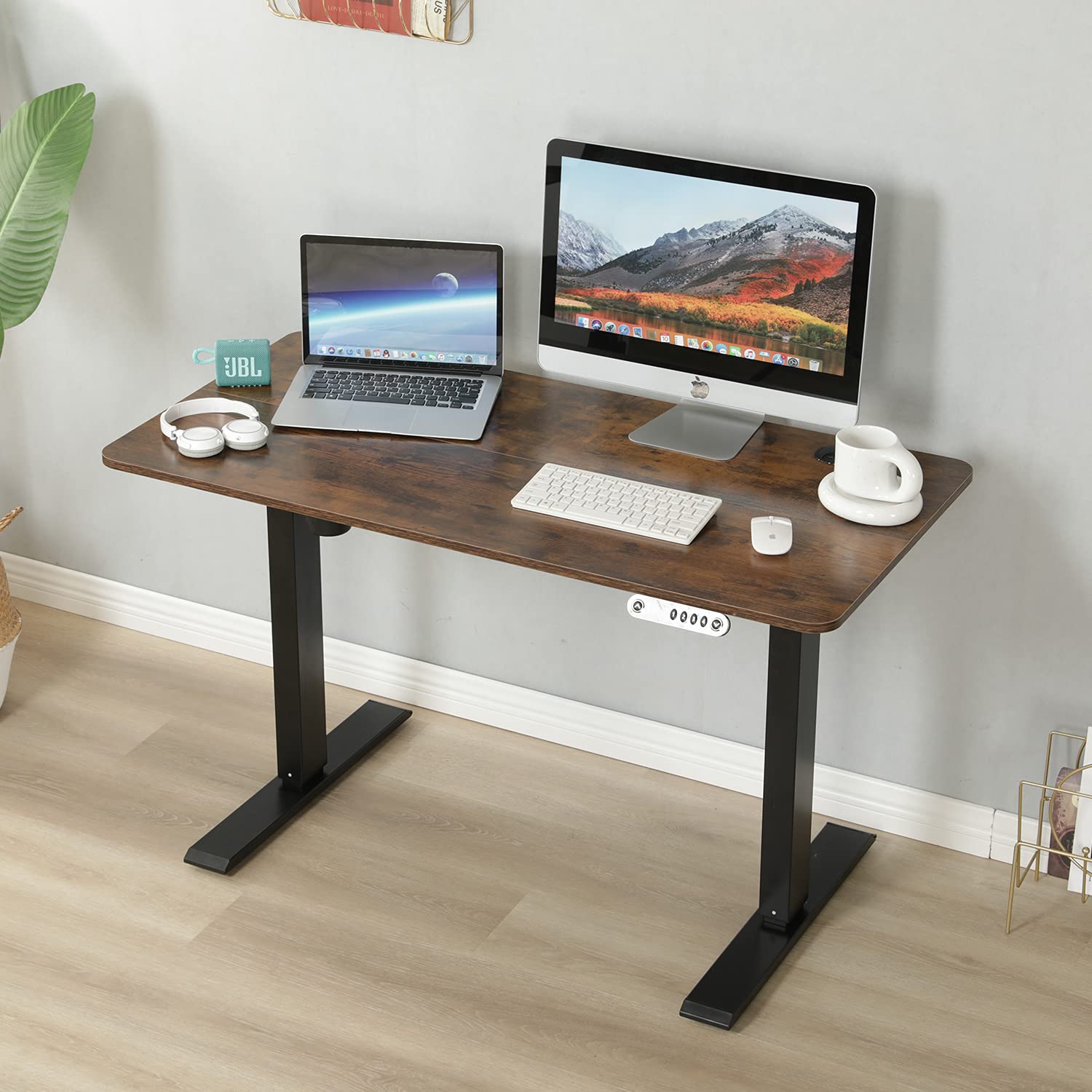 Electric Standing Desk 48 x 24 Inches, Radlove Height Adjustable