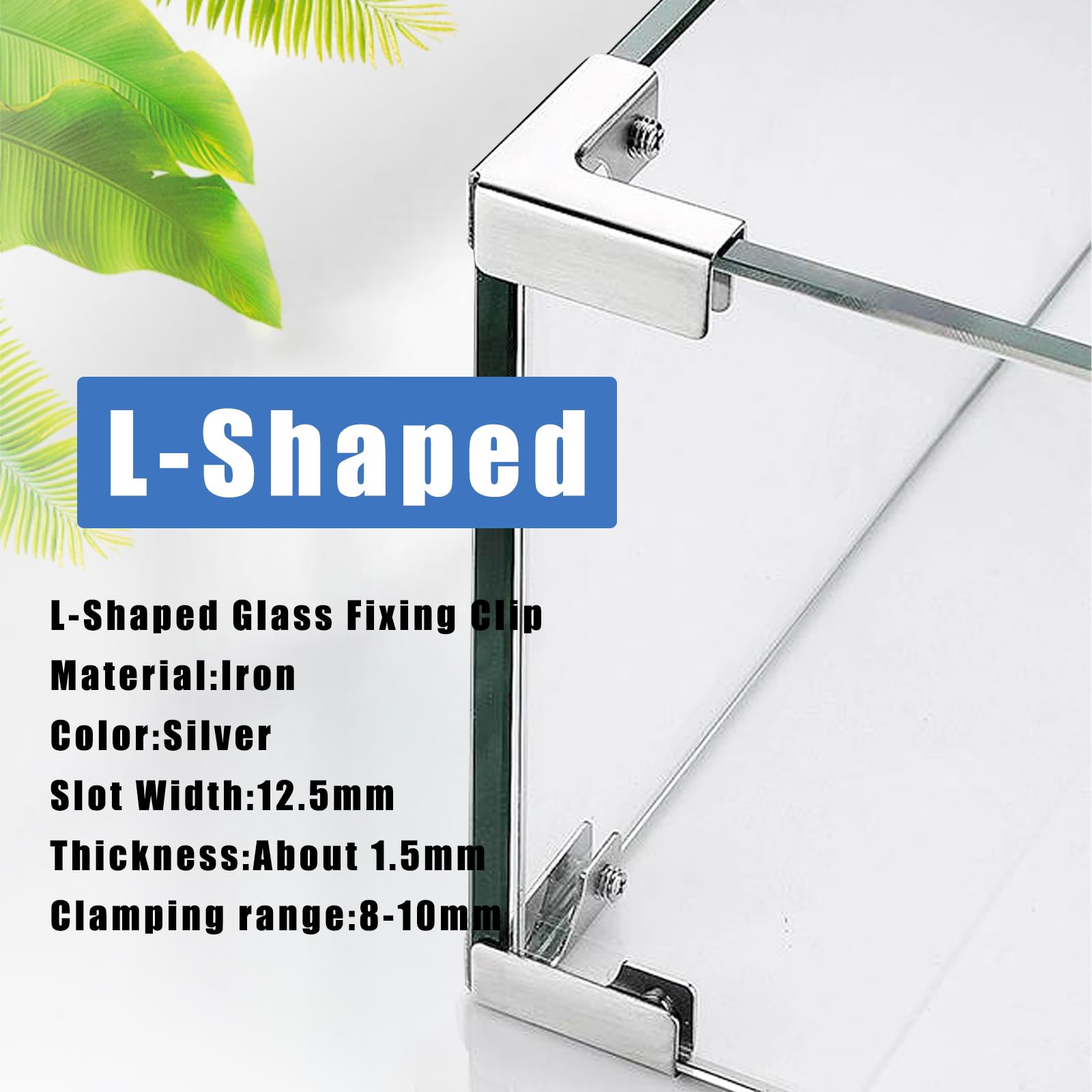 現地引取限定】L字型ガラスシェルフと取り付け金具 現地引取限定】L字