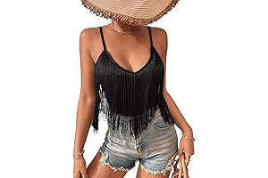 Women's Fringe Sleeveless Boho Tassel Tank Top