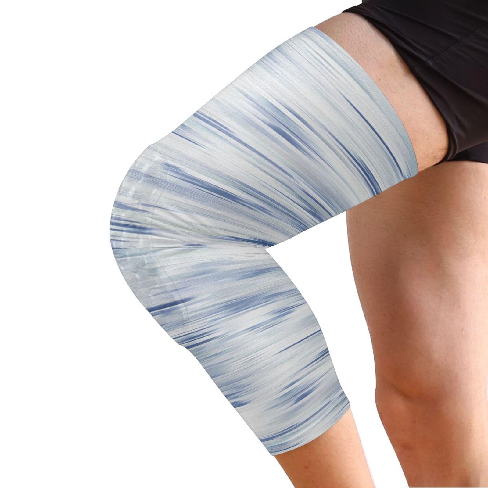 JUNZAN Blue Gray Texture Basketball Knee Pads for Youth Kids Wrestling Knee Pads with Sleeves Sport Kneepads for Volleyball Football