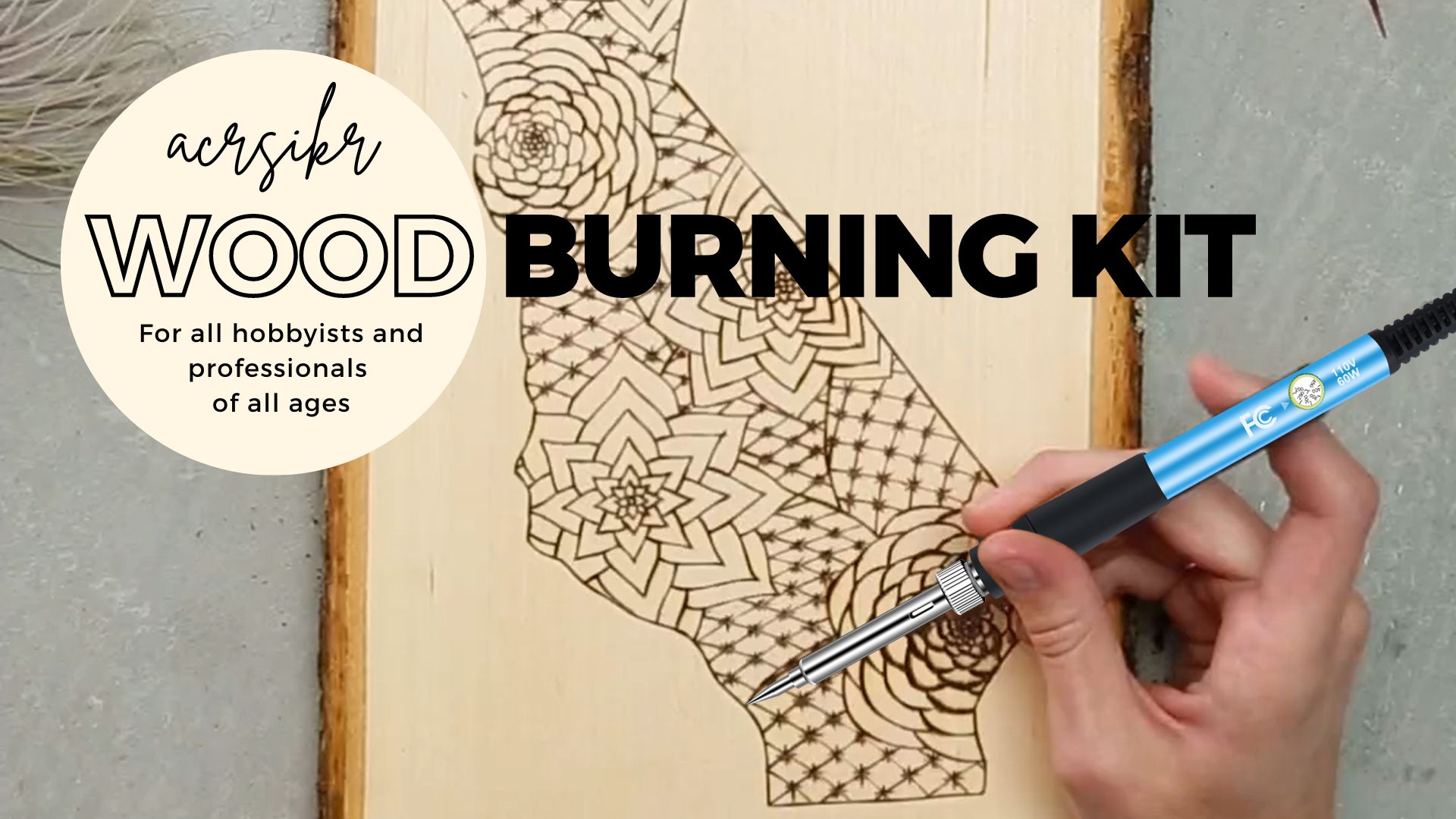 Wood Burning アート/趣味♬ 新品 Amazon.com: ACRSIKR Wood Burning Kit, Wood Burning Tool Adjustable