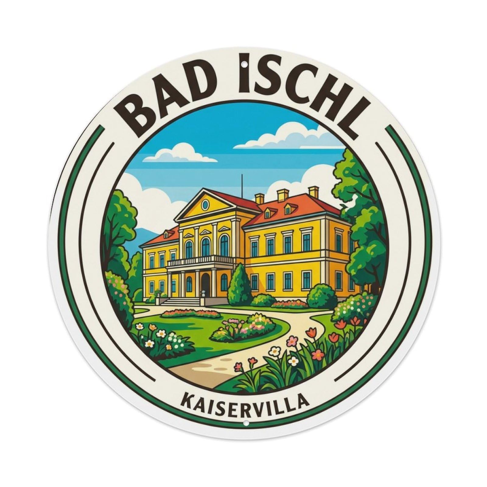 Metal Tin Sign Vintage Travel Austria Bad Ischl