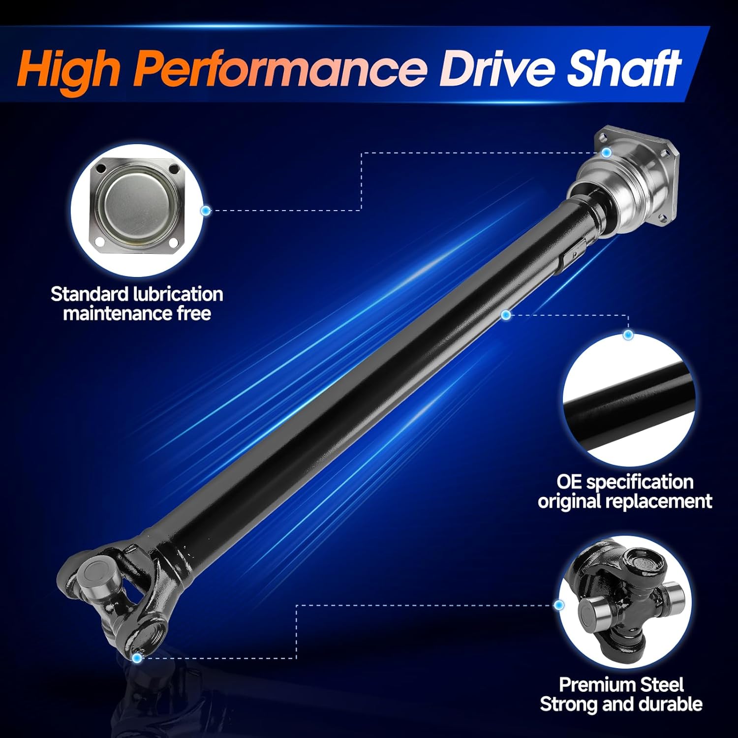 936-113 Front Drive Shaft Assembly Fit for Chevrolet Colorado, GMC Canyon, Isuzu i-350/i-370 Complete Prop Shaft Driveshaft Replaces 65-9516