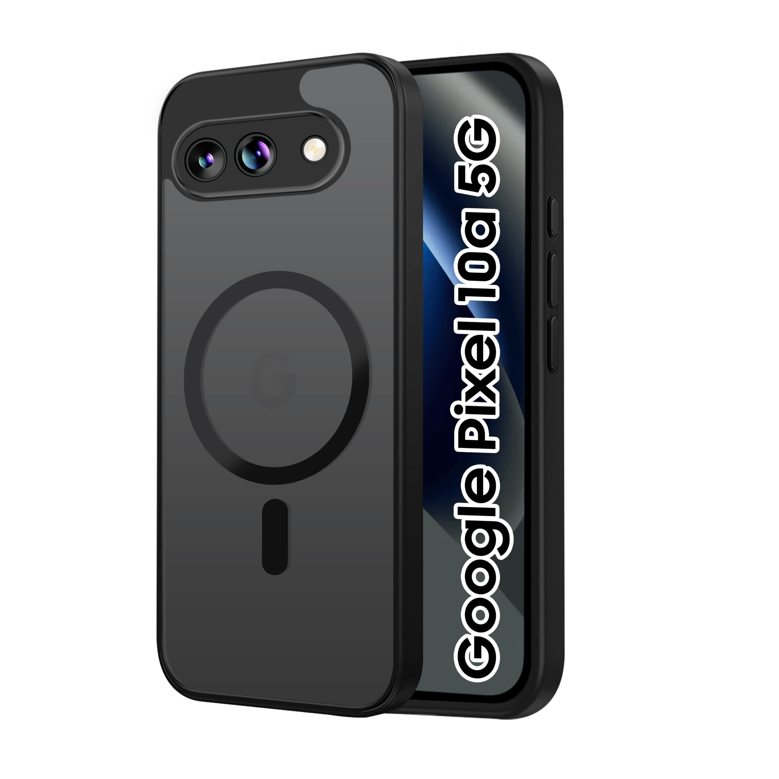 CEDO Magfit Cover for Google Pixel 10a (5G) | Mag-Safe Wireless Charging | Designed with Magnetic Lock Shockproof Phone Smooth Edge Translucent Smoke Matte Black Back Case Cover (Translucent Black)-image-37